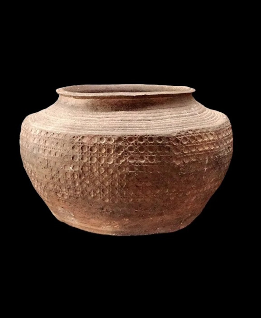 Ancient Chinese - Jar with printed decoration - Warring...