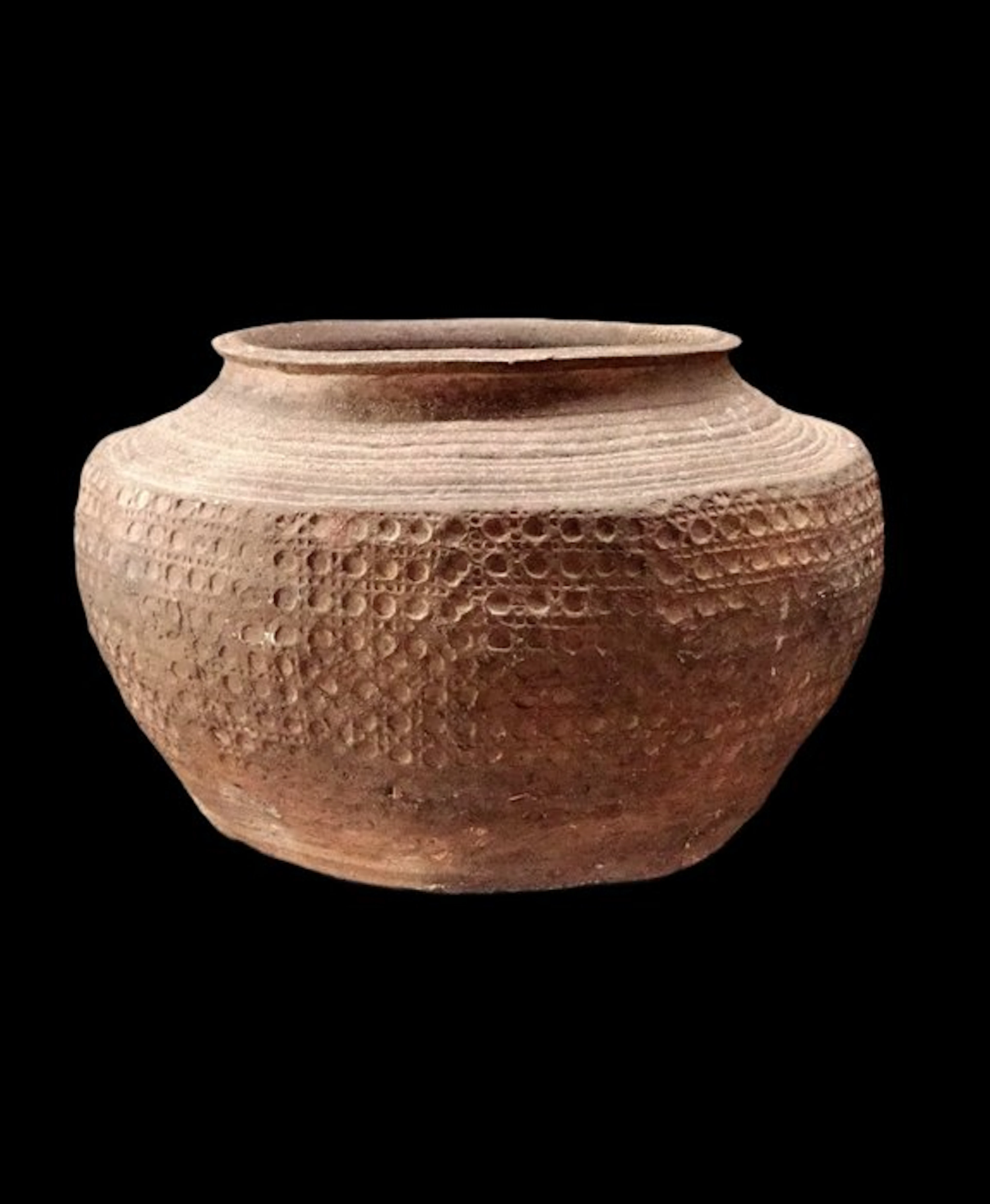Ancient Chinese - Jar with printed decoration - Warring...