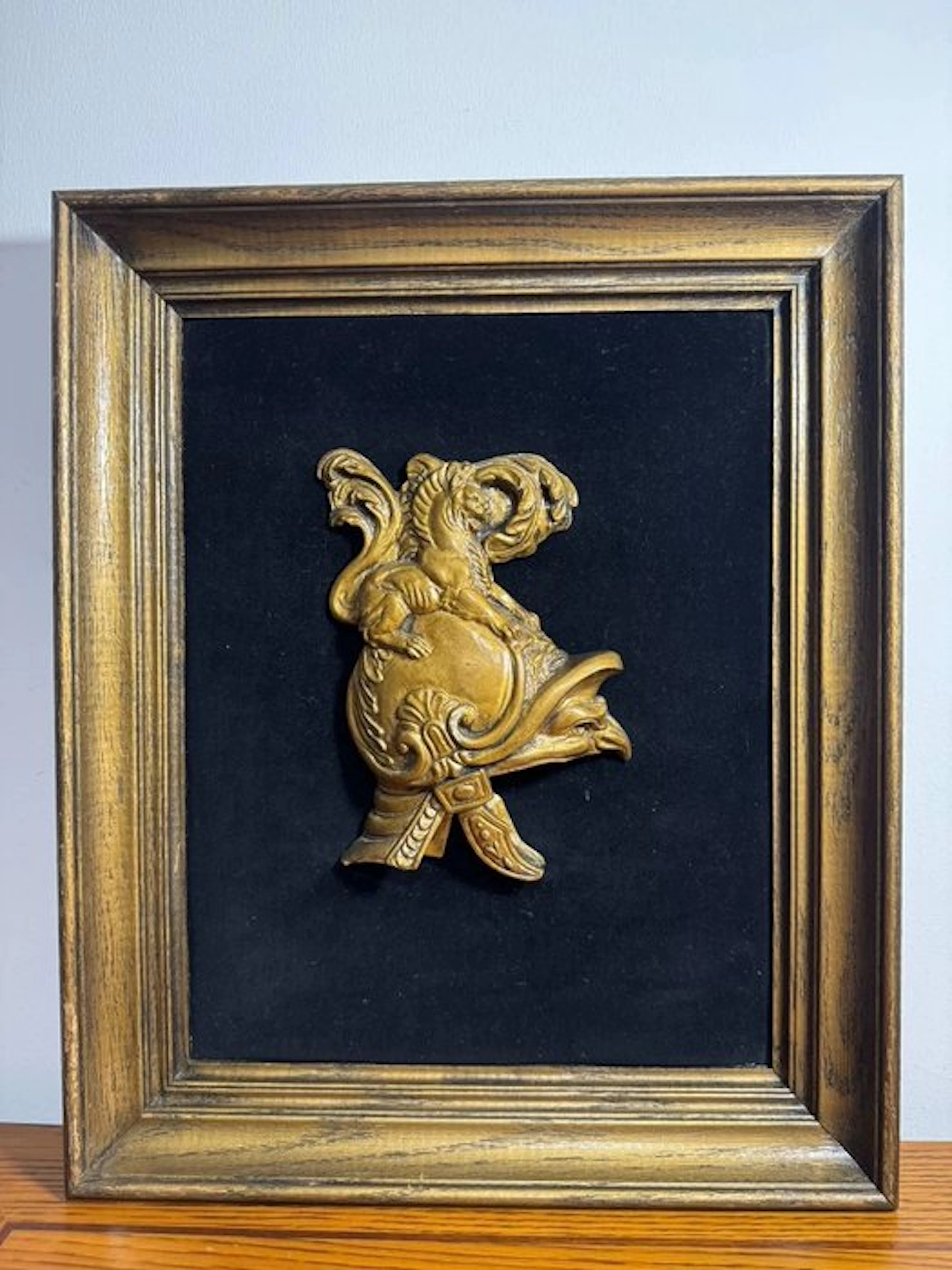 Medieval European-style 3D relief wall art - Picture frame - Resin, Wood
