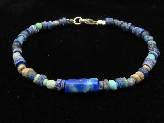 Ancient Bactrian Bracelet made of Lapis beads with Roman...
