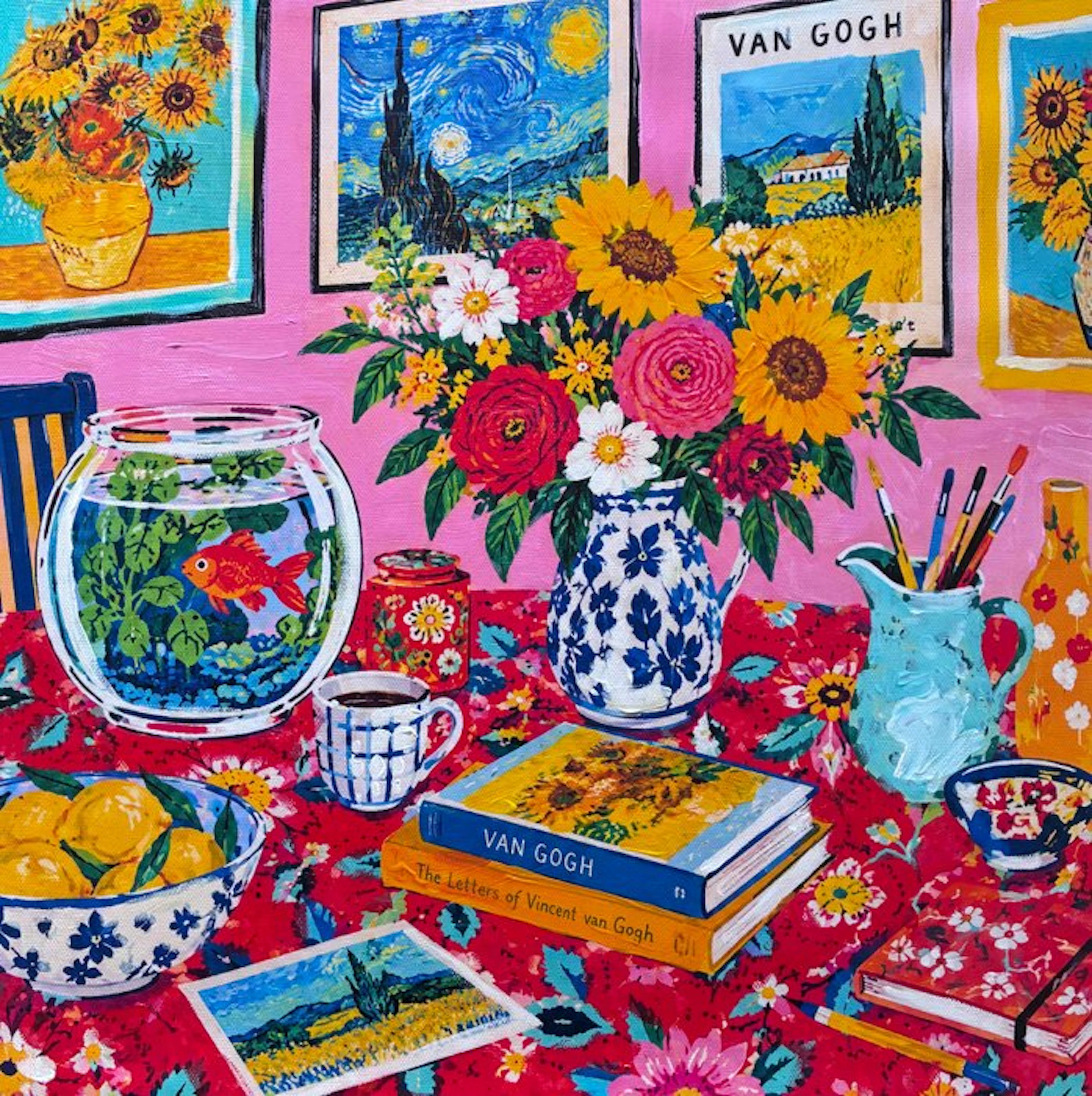 SOLÈNE - Sunflowers on Pink Walls