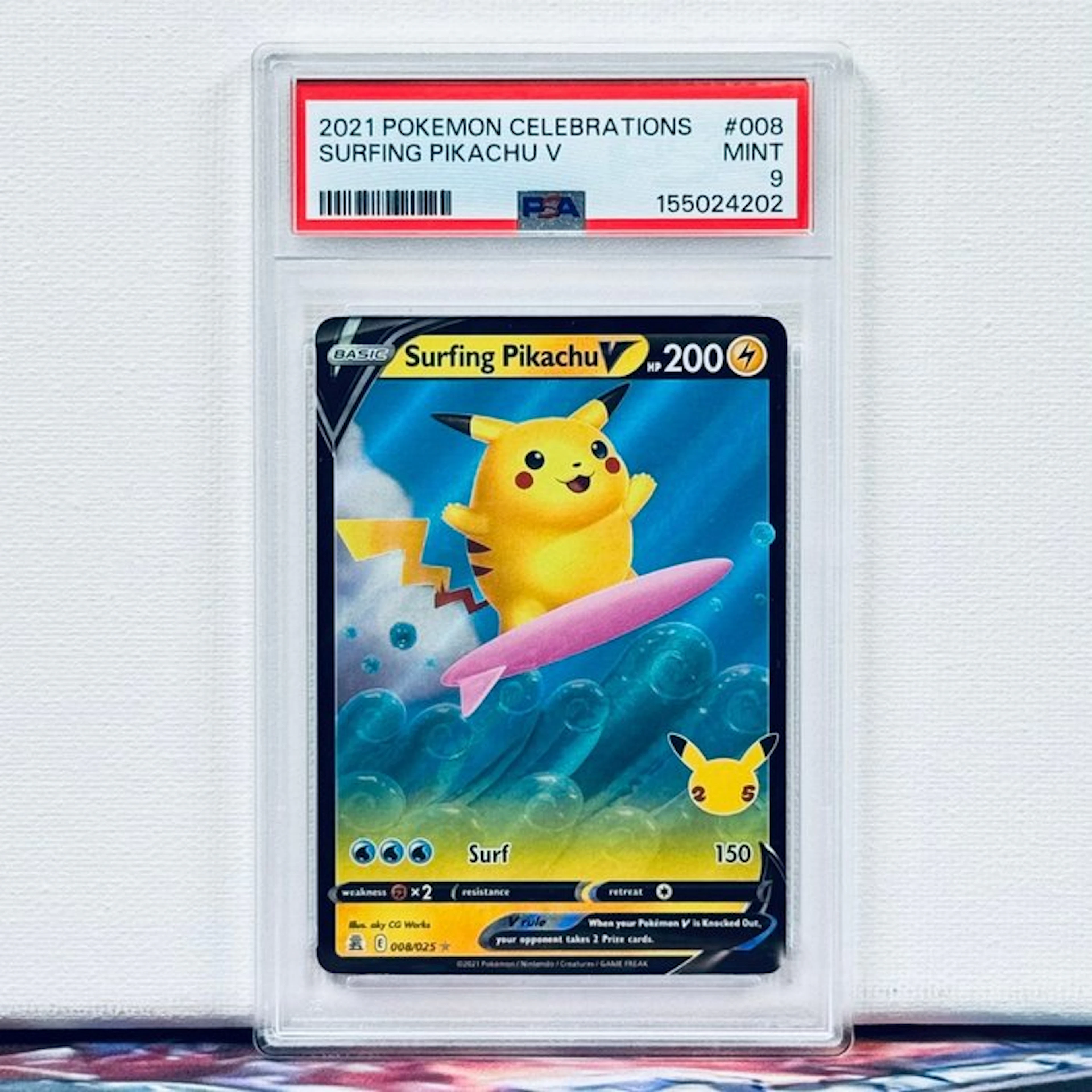 Pokémon Graded card - SURFING PIKACHU V #008 2021 POKEMON...