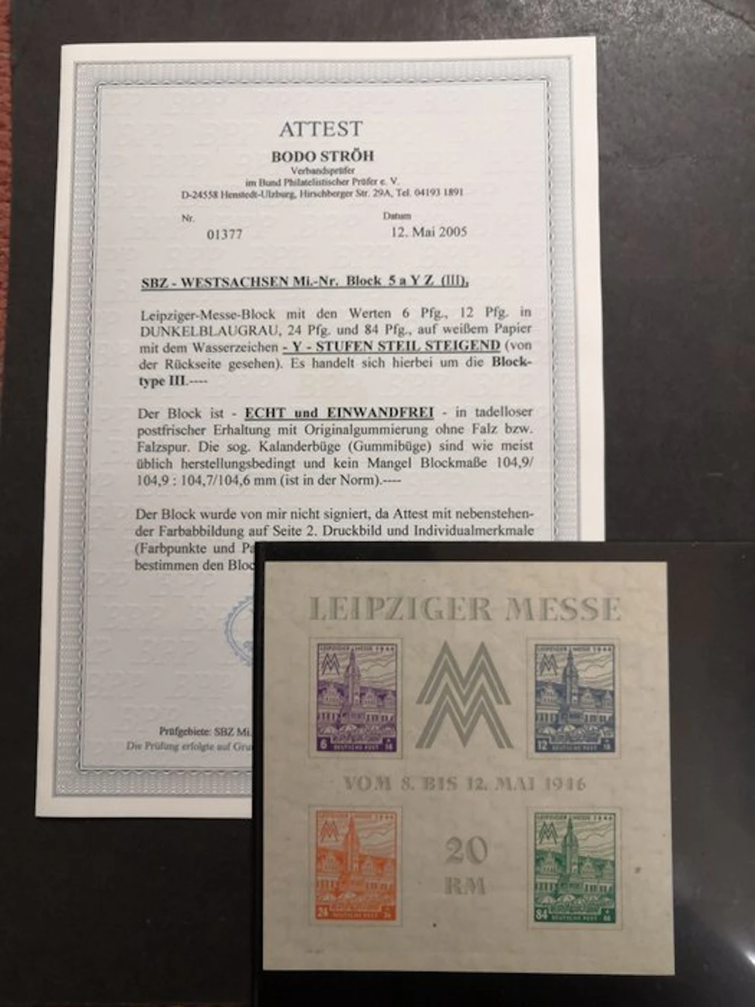 Allied Occupation - Germany (Soviet zone) 1946 - Messe block with living room