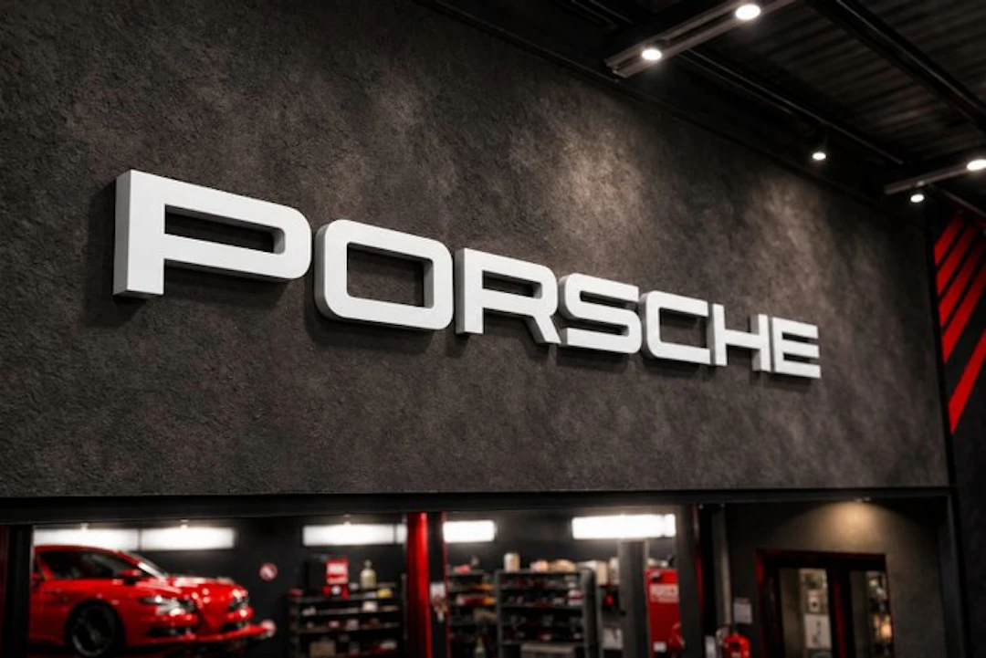 Porsche - Porsche sign 200 cm - Artigianale - Advertising sign - ABS
