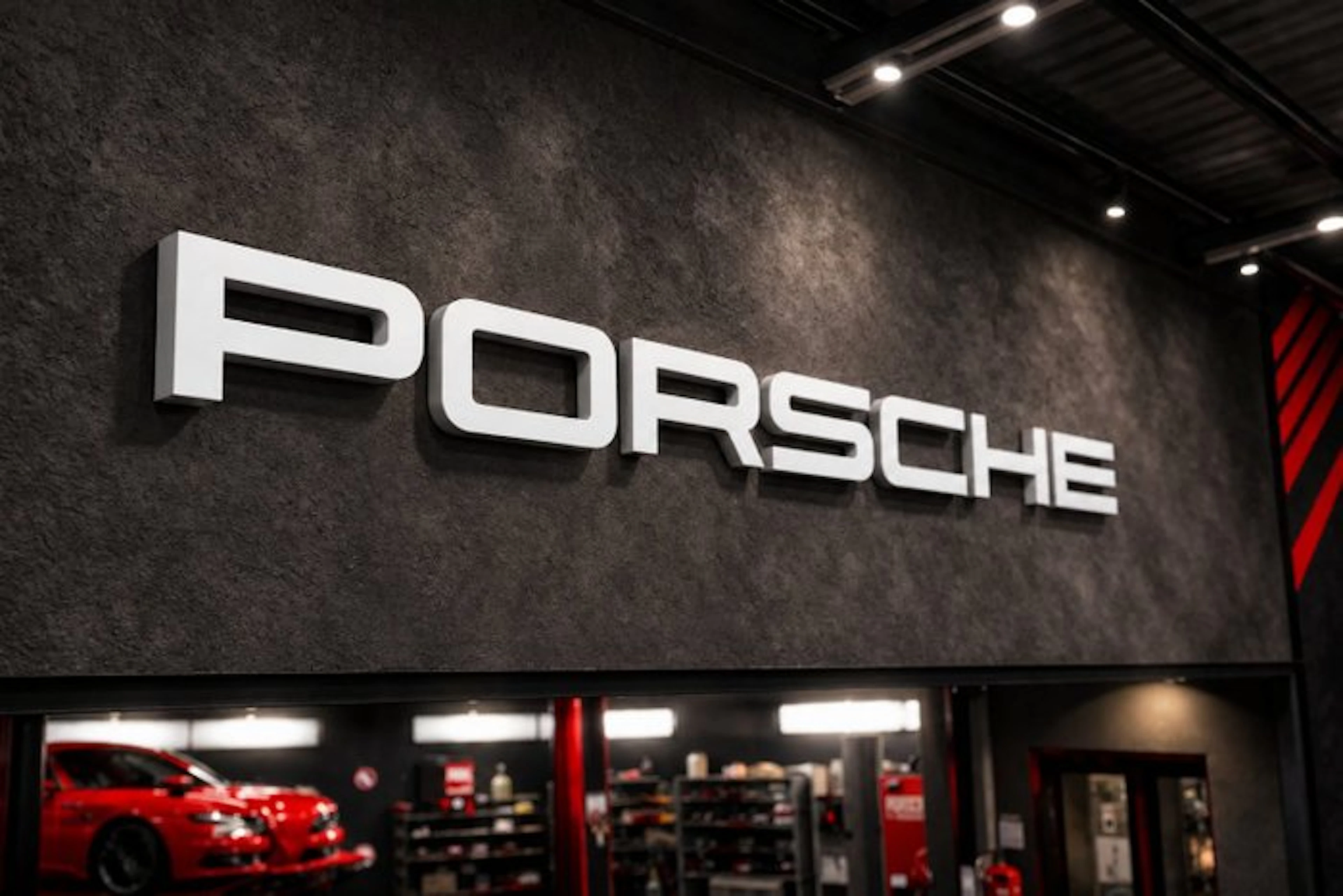Porsche - Porsche sign 200 cm - Artigianale - Advertising sign - ABS