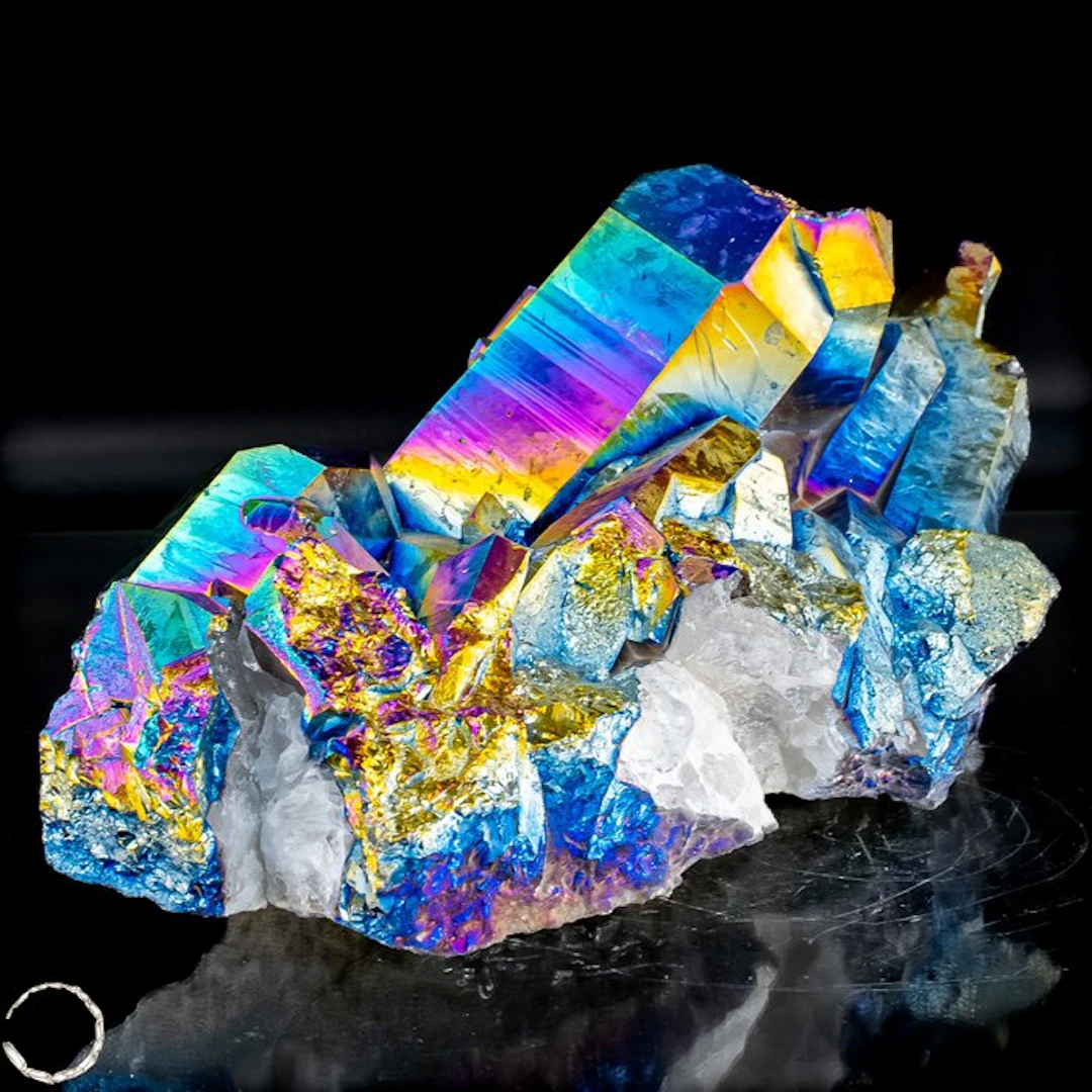 Spectacle of Light: Aura-Amethyst Druse in rainbow colors- 2640.77 g