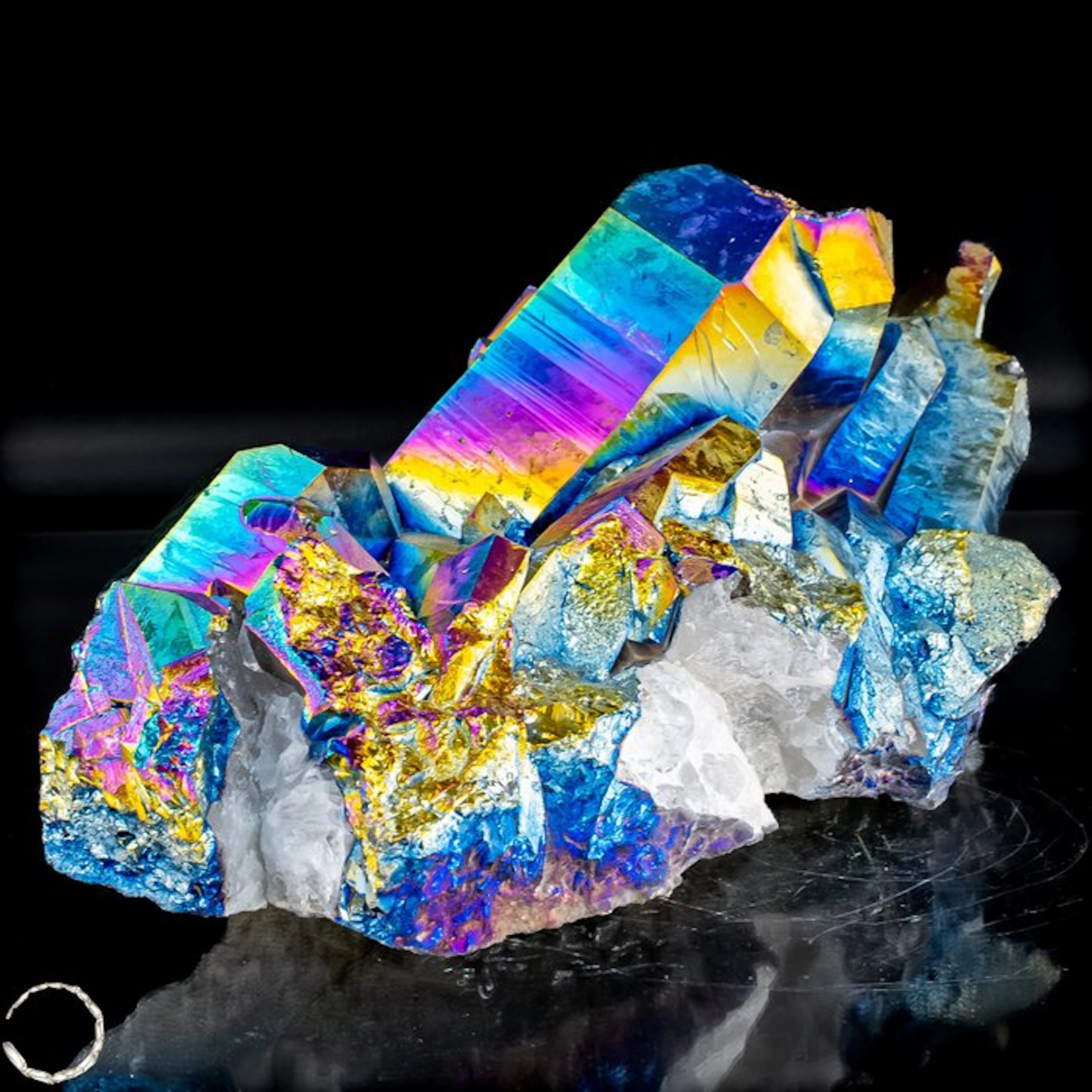 Spectacle of Light: Aura-Amethyst Druse in rainbow colors- 2640.77 g