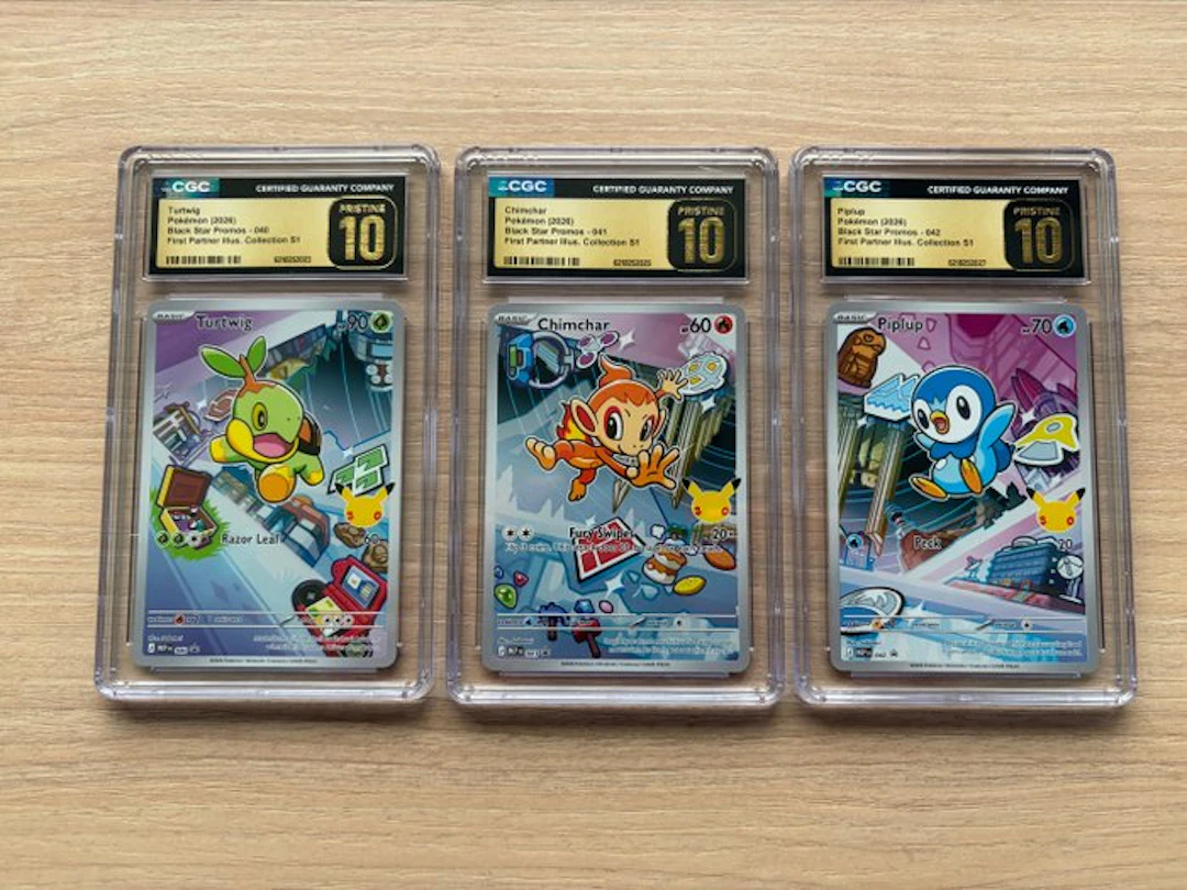 Pokémon - 3 Graded card - First Partner Illustration...