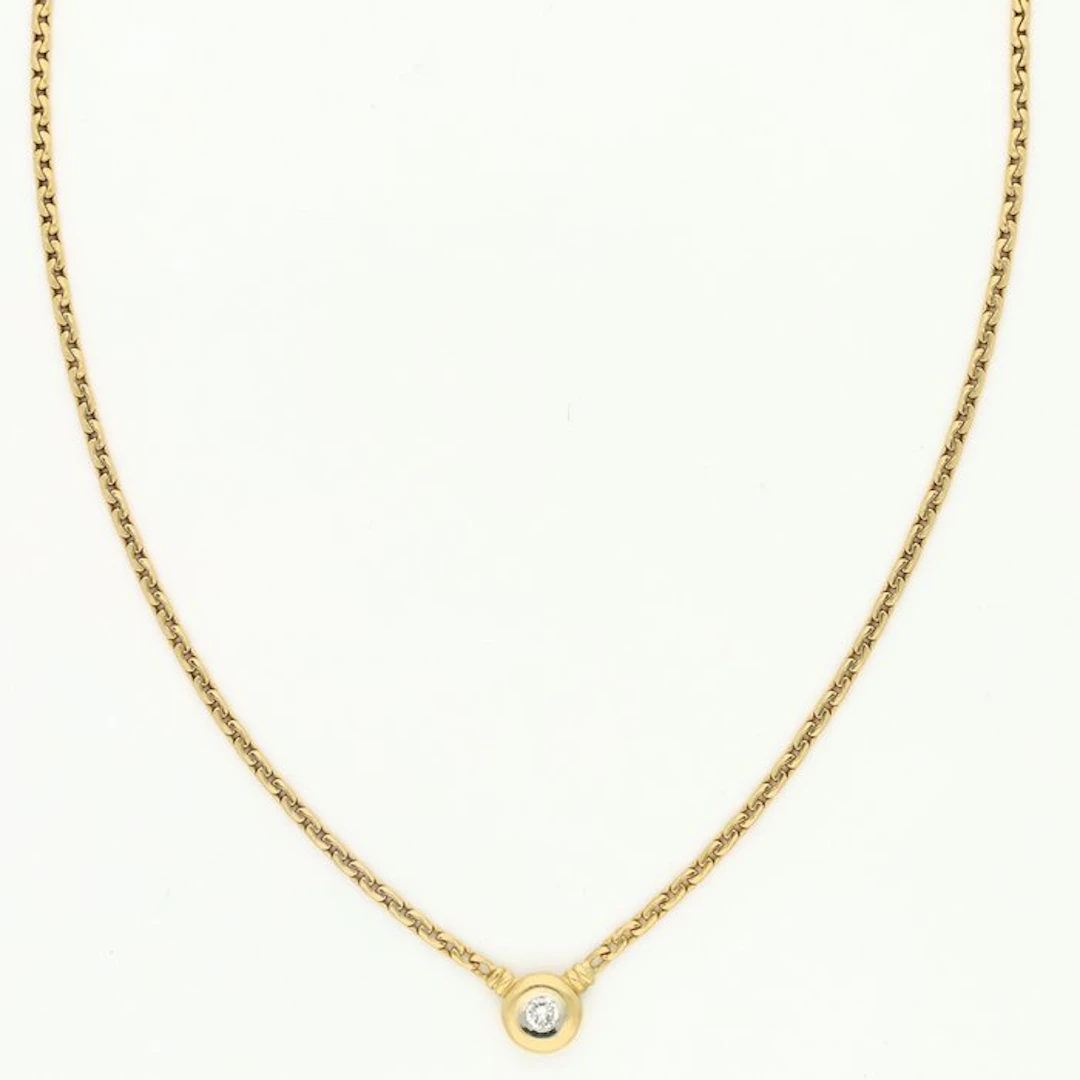 Necklace - 18 kt. Yellow gold Diamond (Natural)