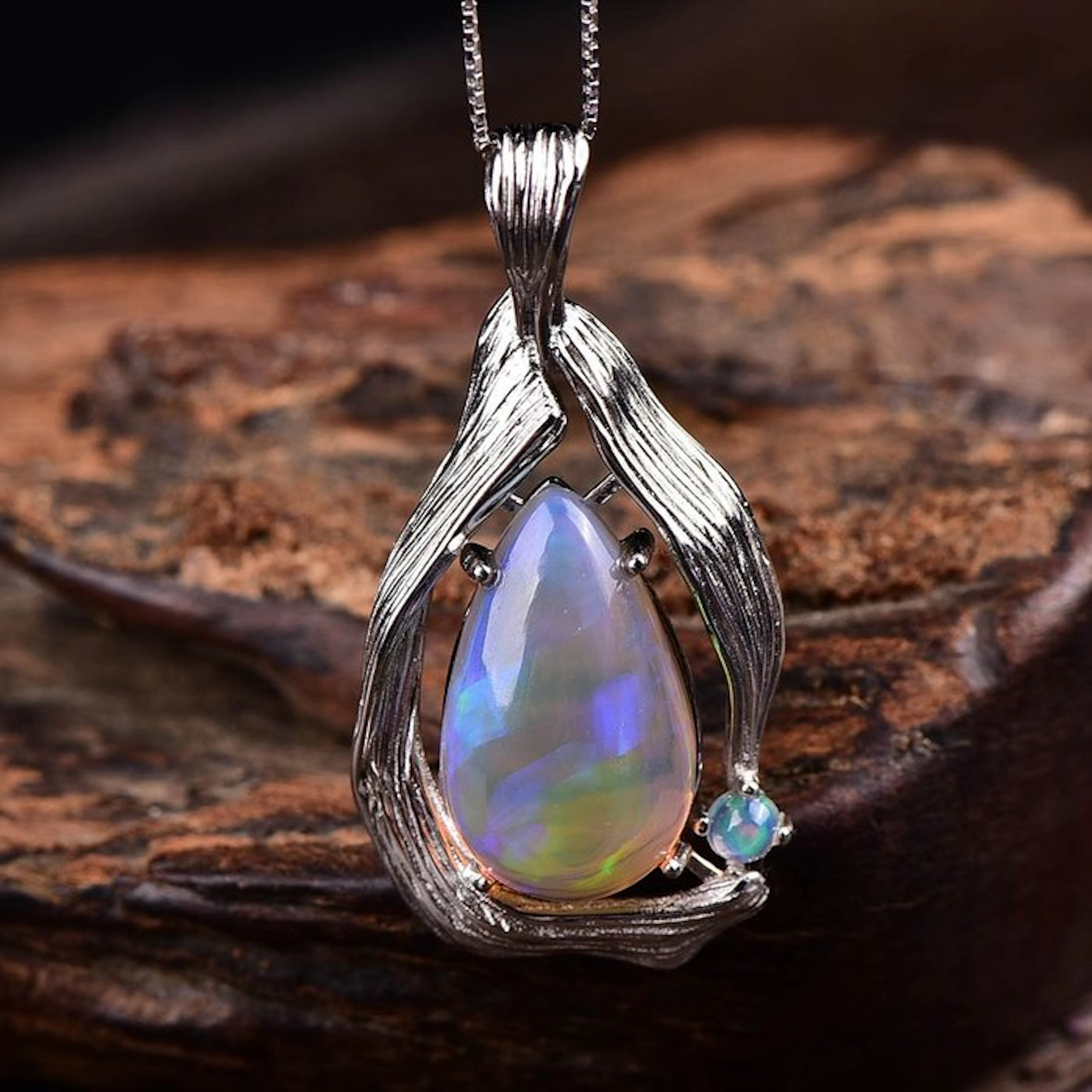 ALGT Certified - Highly Exclusive Natural Opal Pendant...