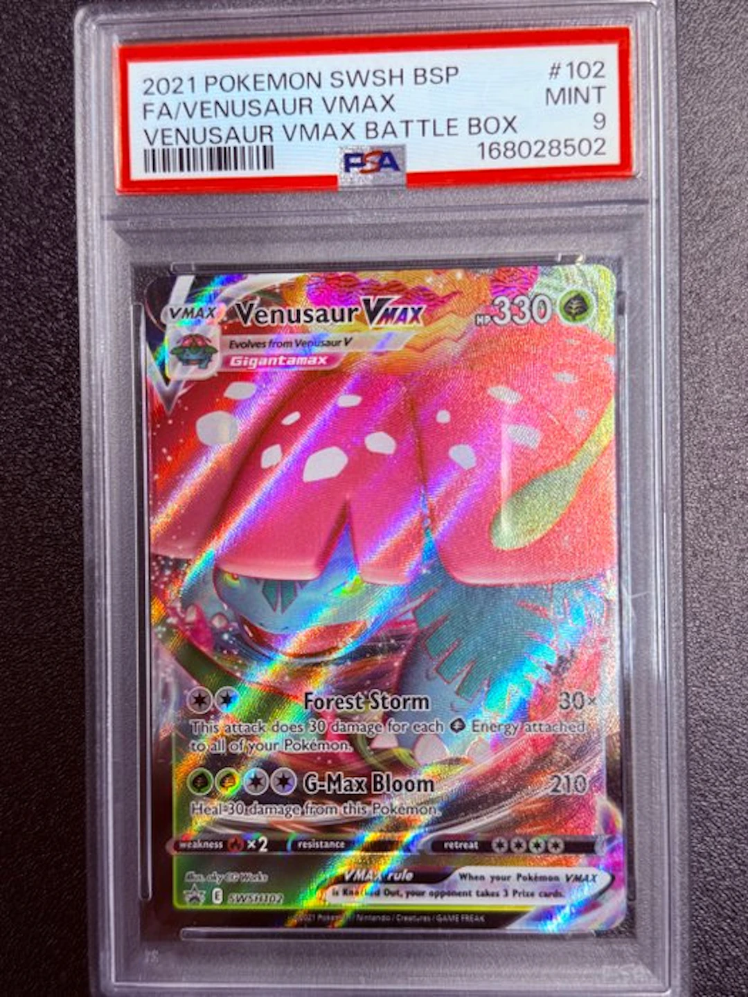 Pokémon - 1 Graded card - Venusaur VMAX 102 Foil