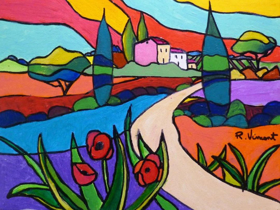R. Vincent (1954) - Provence cote d'Azur oeuvre de Vincent Rallo