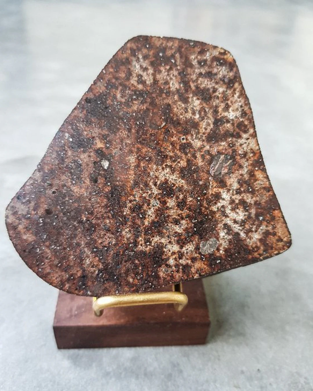Chondrite Chondrite Meteorite - Height: 8.2 cm - Width: 7.5 cm - 238 g - (1)