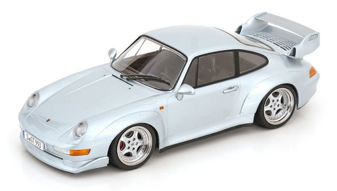 kkscale 1:18 - Model car - Porsche 911 (993) GT2 1996 Zilver - Speedline velgen