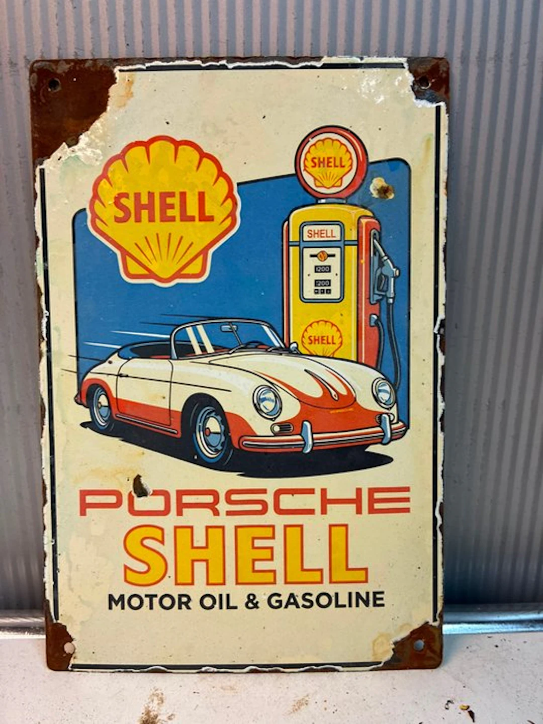 Porsche 356 Speedster – Shell Motor Oil & Gasoline –...