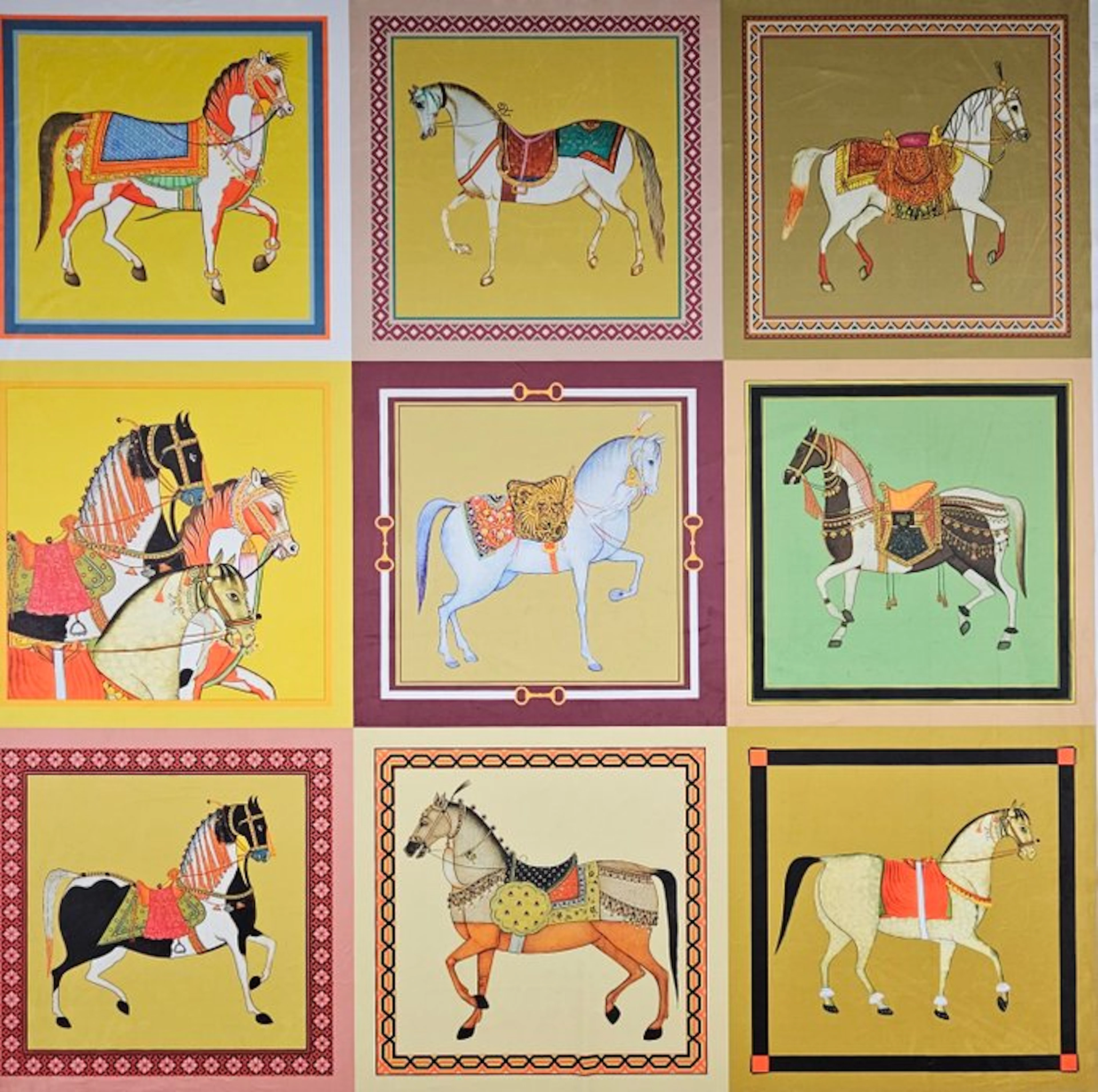 Decorative Equestrian Panel 'Chevalier' in Velvet Deluxe...