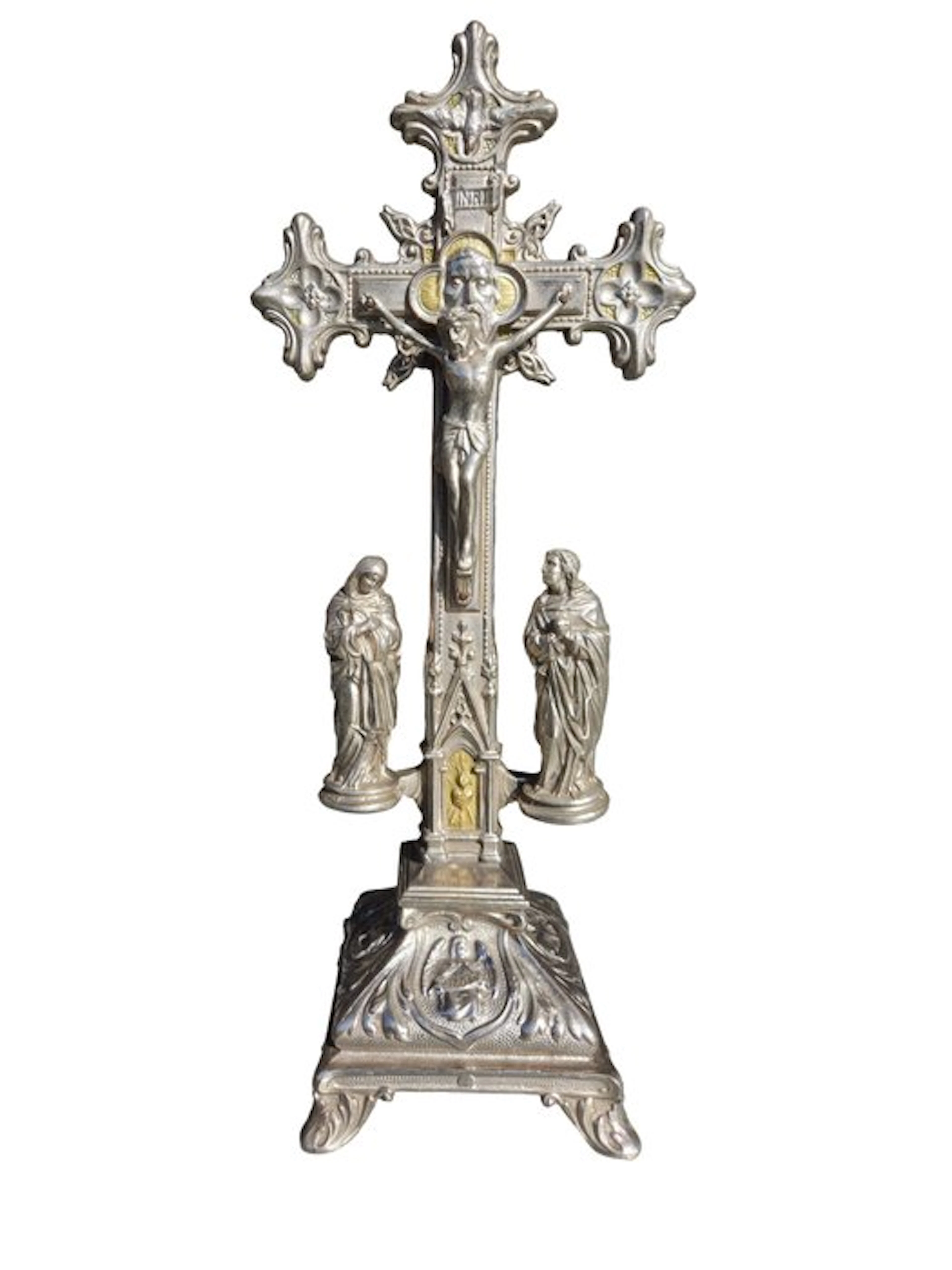 Baroque style Crucifix - Alloy - 1940-1950 - 40 cm