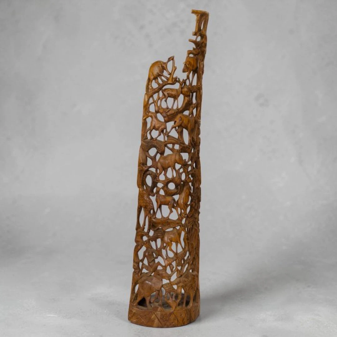 Openwork Animal Scene - Wildlife Sculpture - Africa