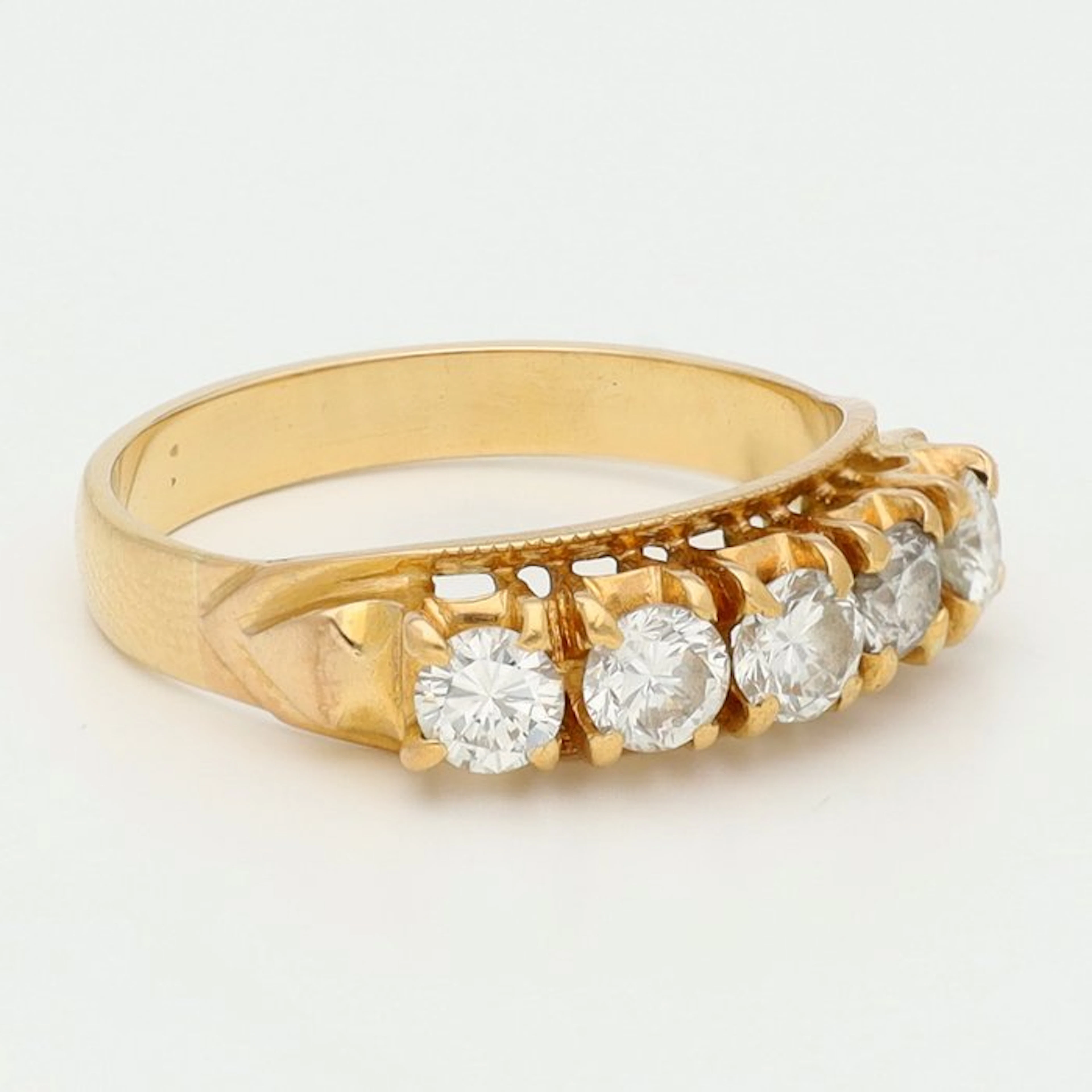 Ring - 18 kt. Yellow gold Diamond (Natural) - driving ring