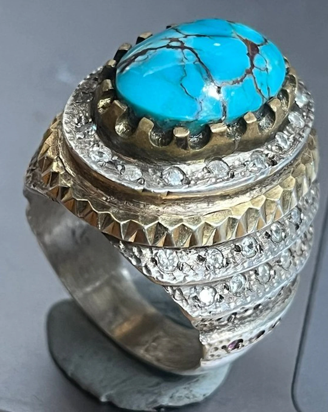 Turquoise - Silver - Ring