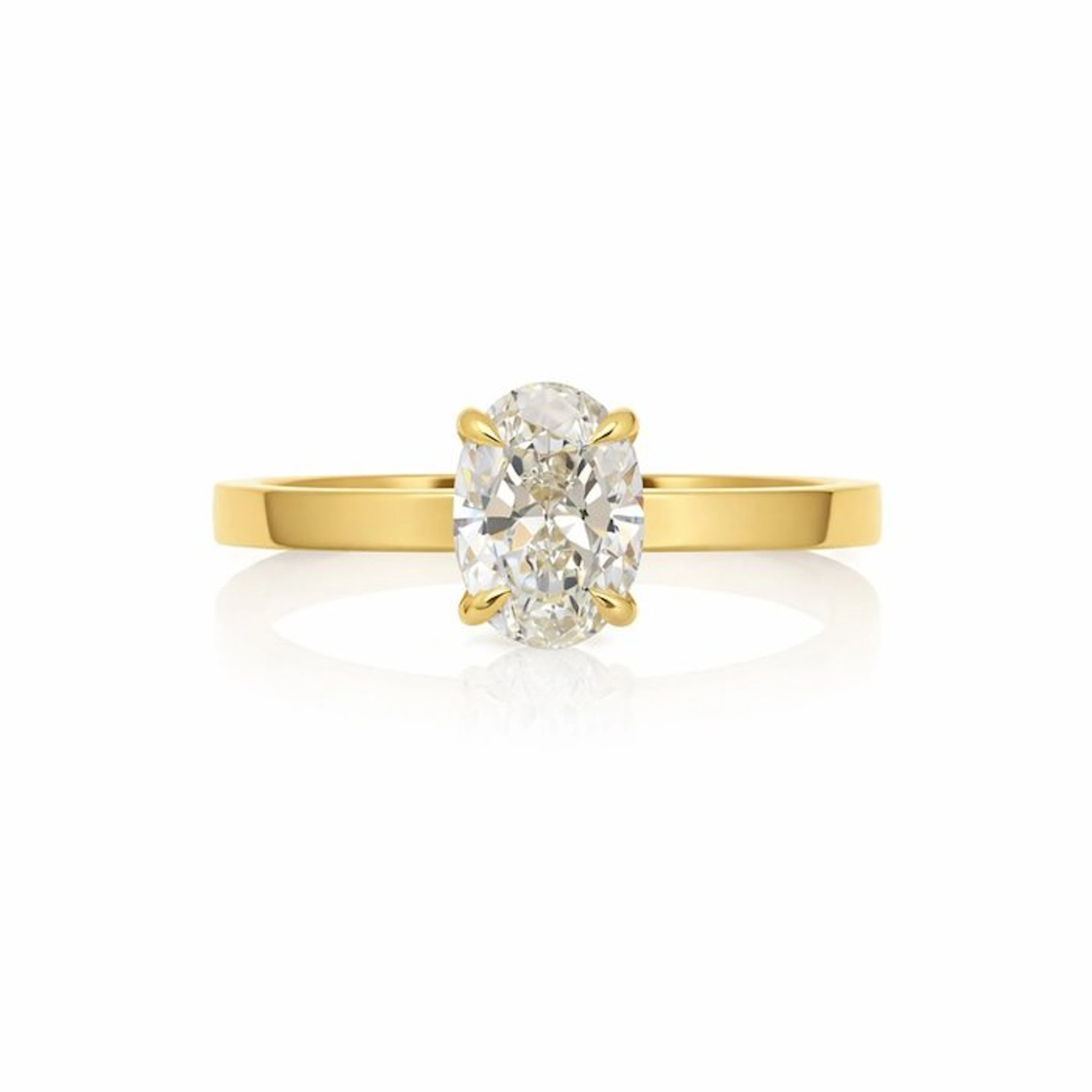 Ring - 18 kt. Yellow gold - 1.01ct. tw. Diamond (Natural)