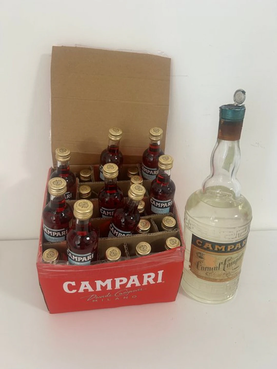 Campari - Cordial + Miniature Bitter - b. 1964, 2000s - 75cl - 26 bottles