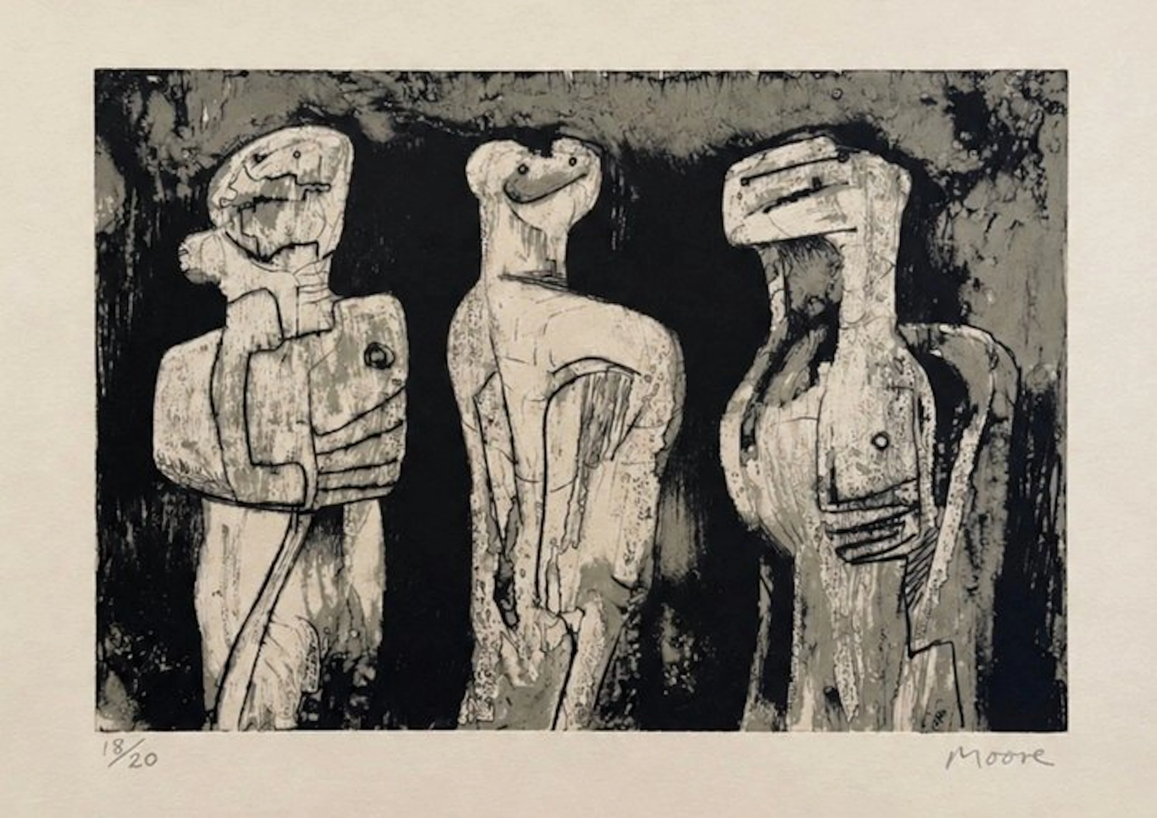 Henry Moore (1898-1986) - Three Standing Figures