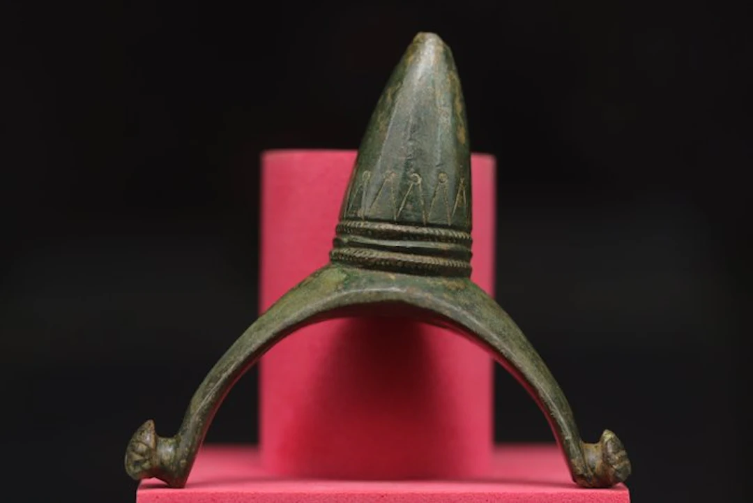 (Frankish) - Bronze Decorated Military Equestrian Spur...