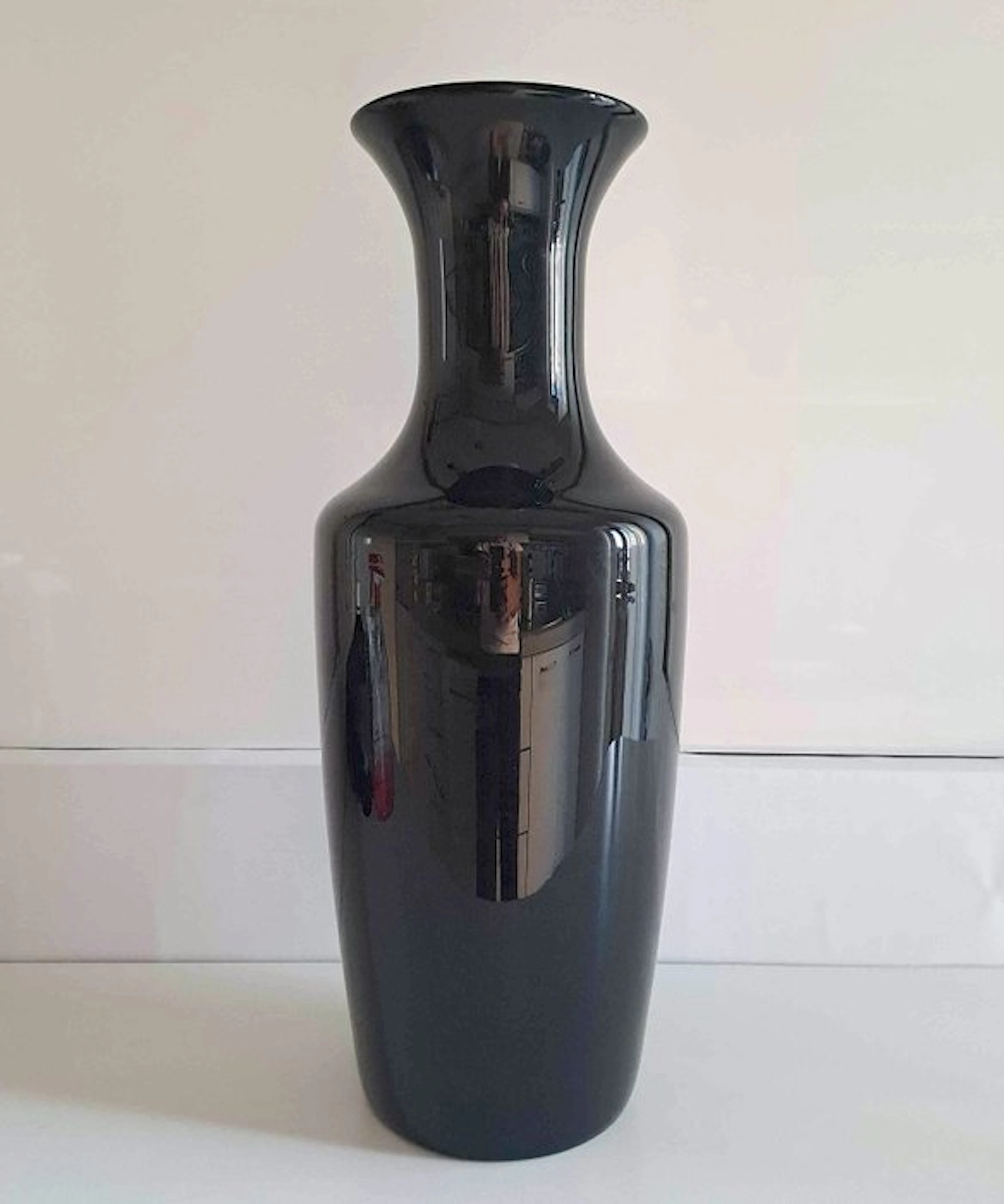 Venini - Vase - Opalino H 46 cm. - Glass, Murano