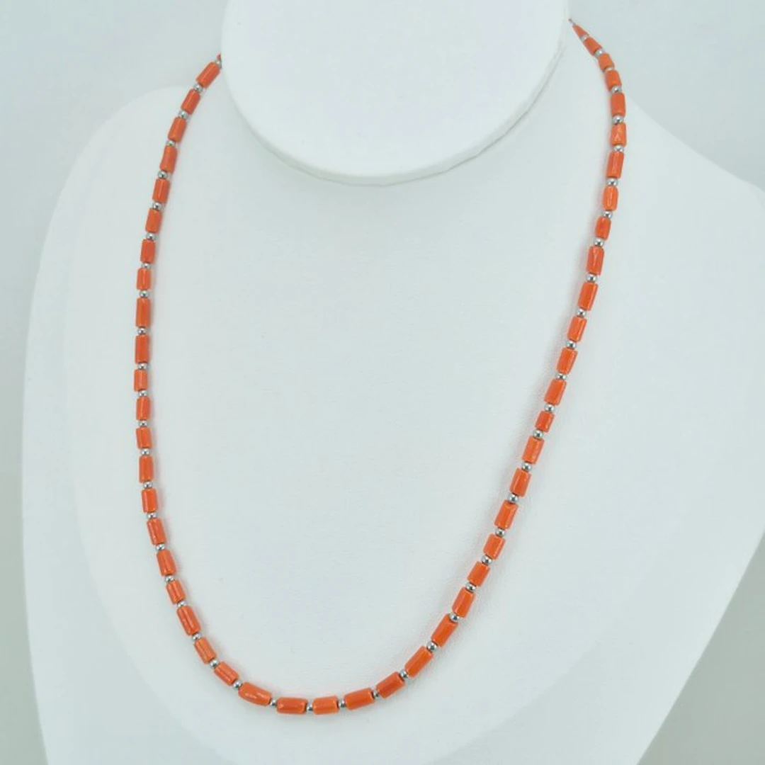 Silver Necklace - CORALLO MEDITERRANEO