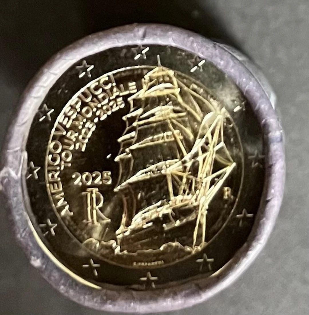 Italy. 2 Euro 2025 "Amerigo Vespucci" (25 stuks) in zichtrol (No reserve price)