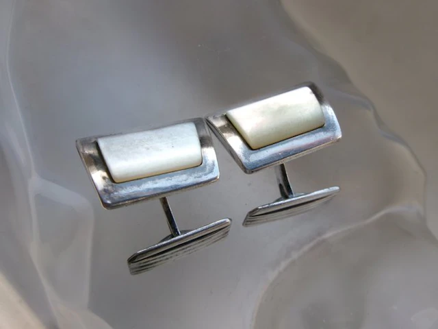 Silver, Mother-of-Pearl - Cufflinks - Art Deco