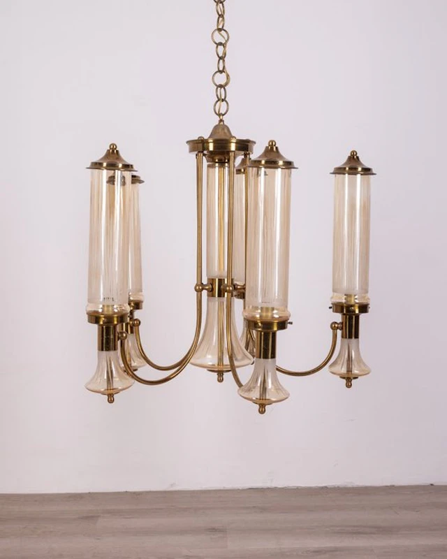 Chandelier - Glass, Brass