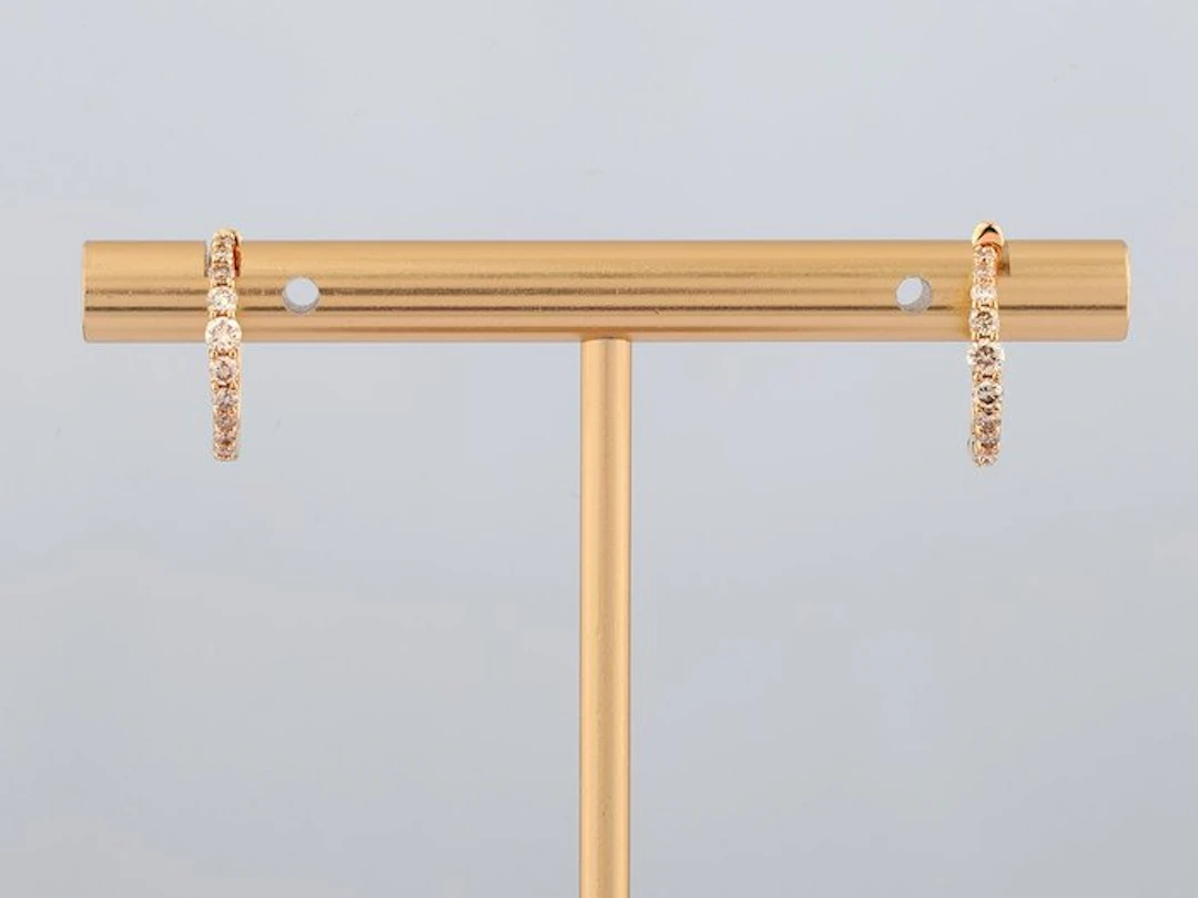 Earrings - 14 kt. Rose gold - 0.31ct. tw. Diamond (Natural)