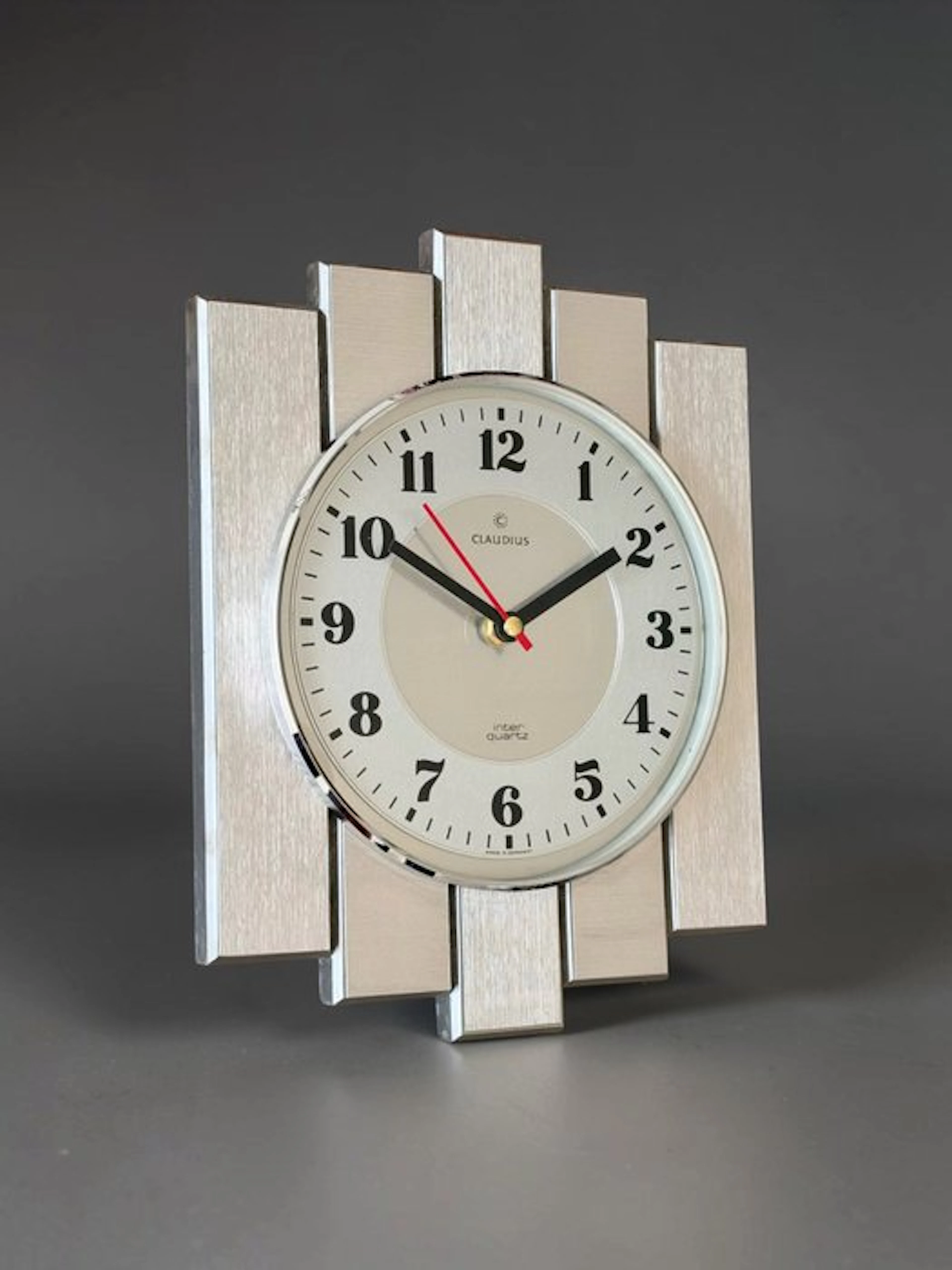 Wall clock - Juwelier Hörl Prototype - Mid-century modern Steel - 1970-1980
