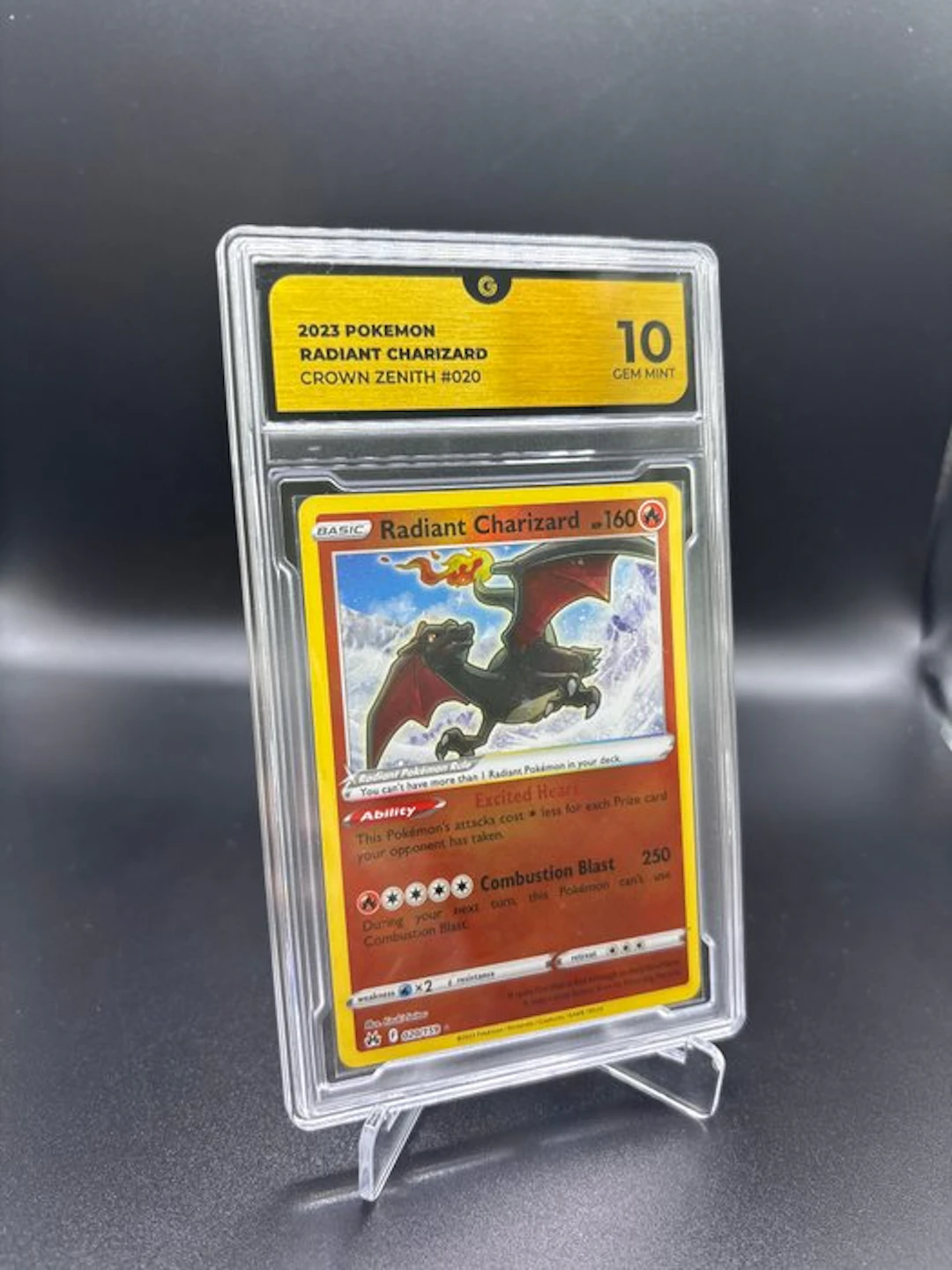 Pokémon - 1 Graded card Radiant Charizard 020 - GG 10...