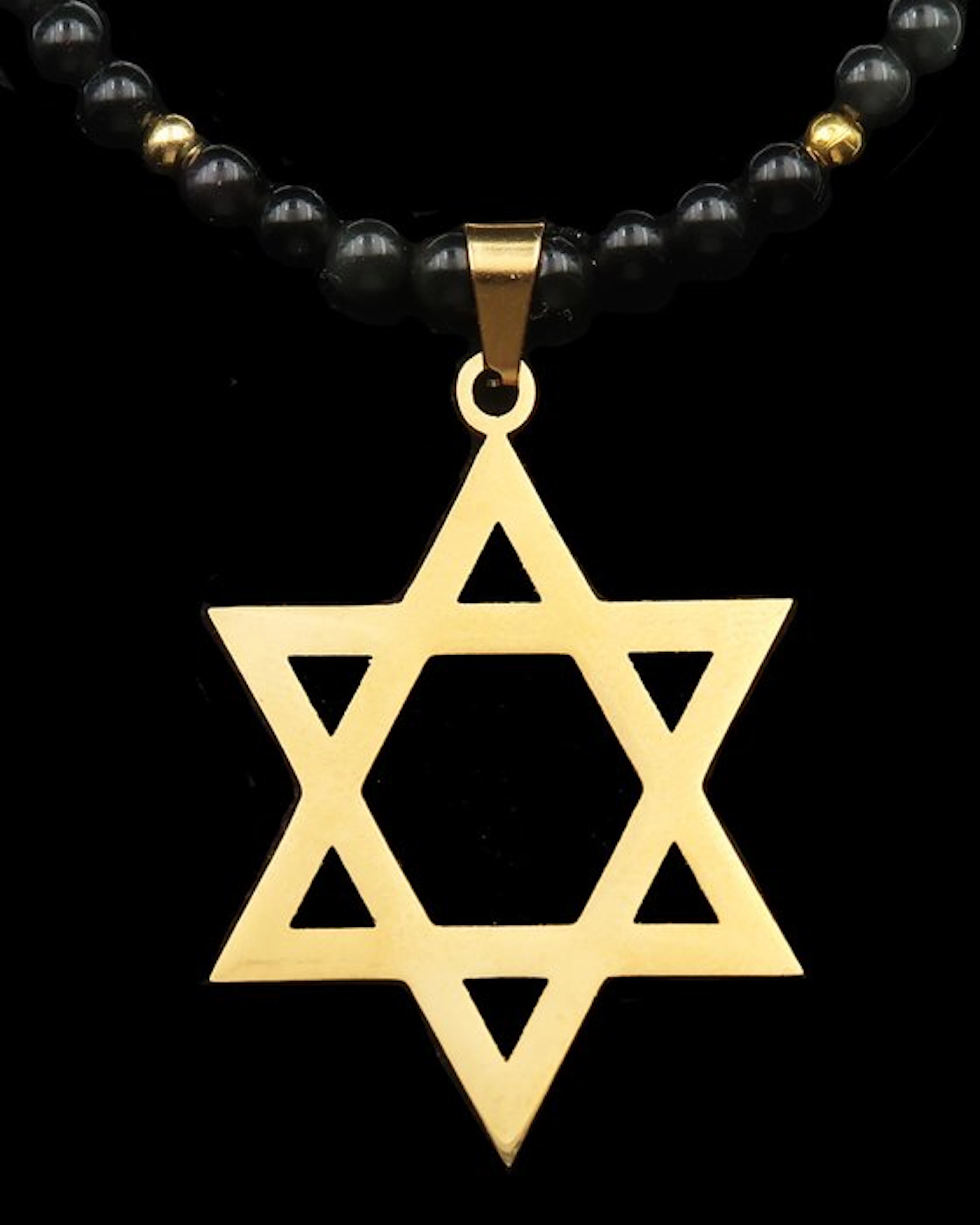 Necklace Star of David – Seal of Solomon – Obsidian – The...