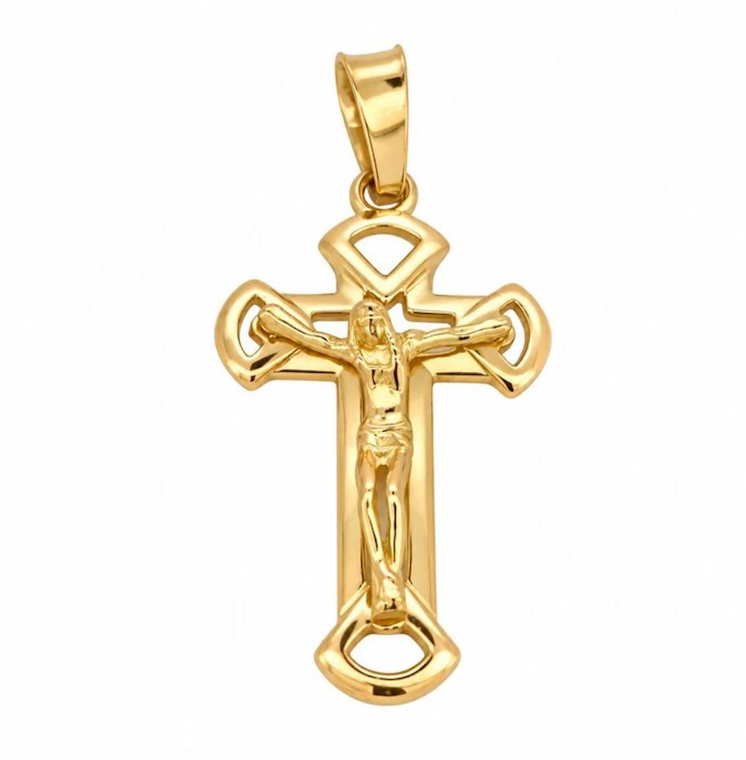 Pendant - 18 kt. Yellow gold - Made in Italy - Handmade