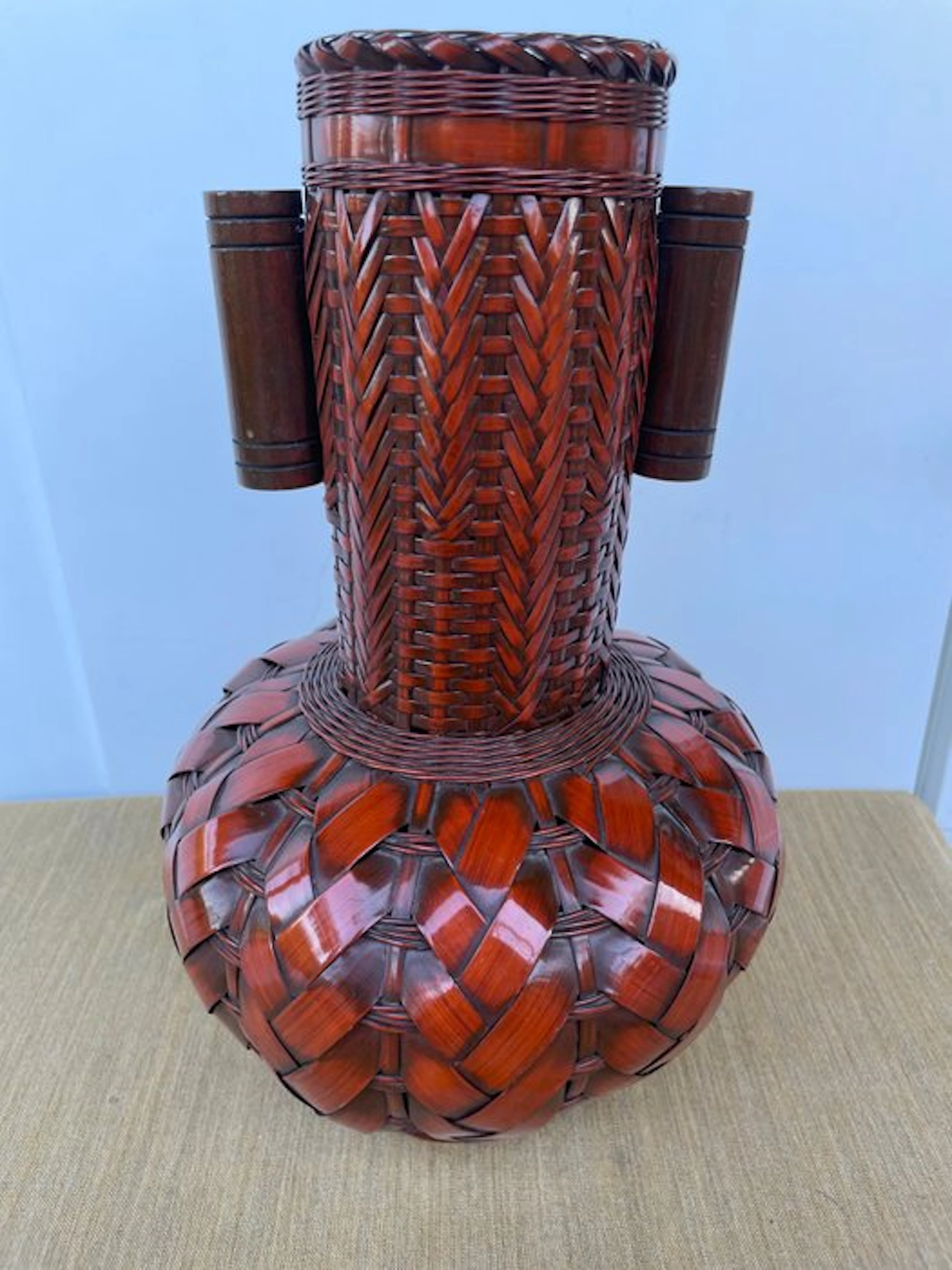 Vase - Bamboo, Porcelain - Japan (No reserve price)
