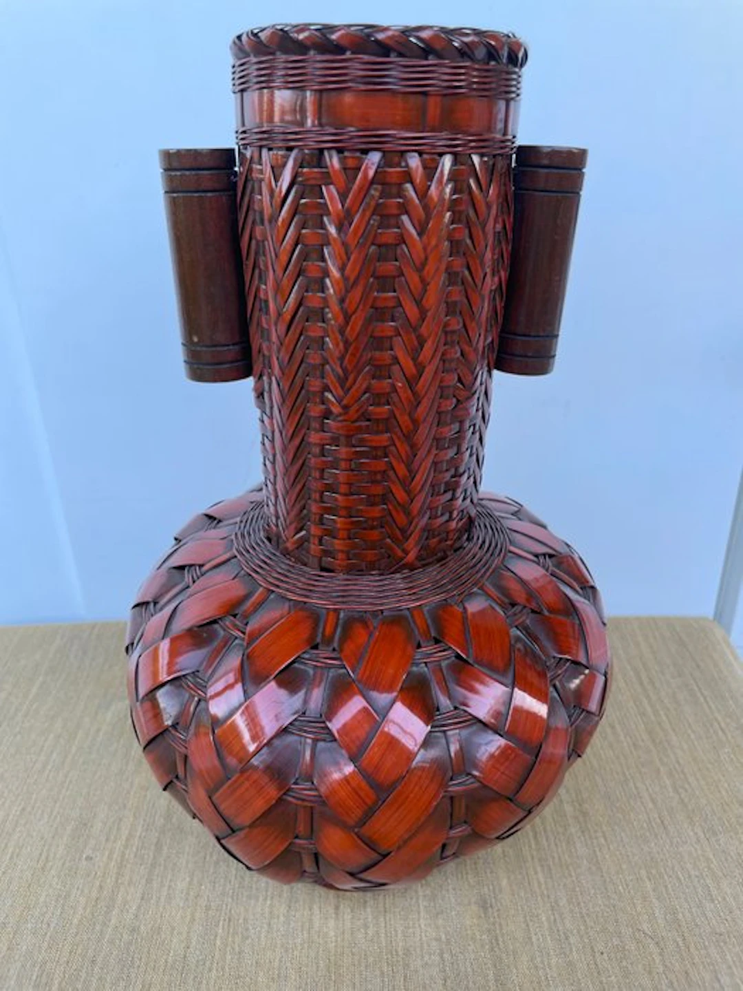 Vase - Bamboo, Porcelain - Japan (No reserve price)