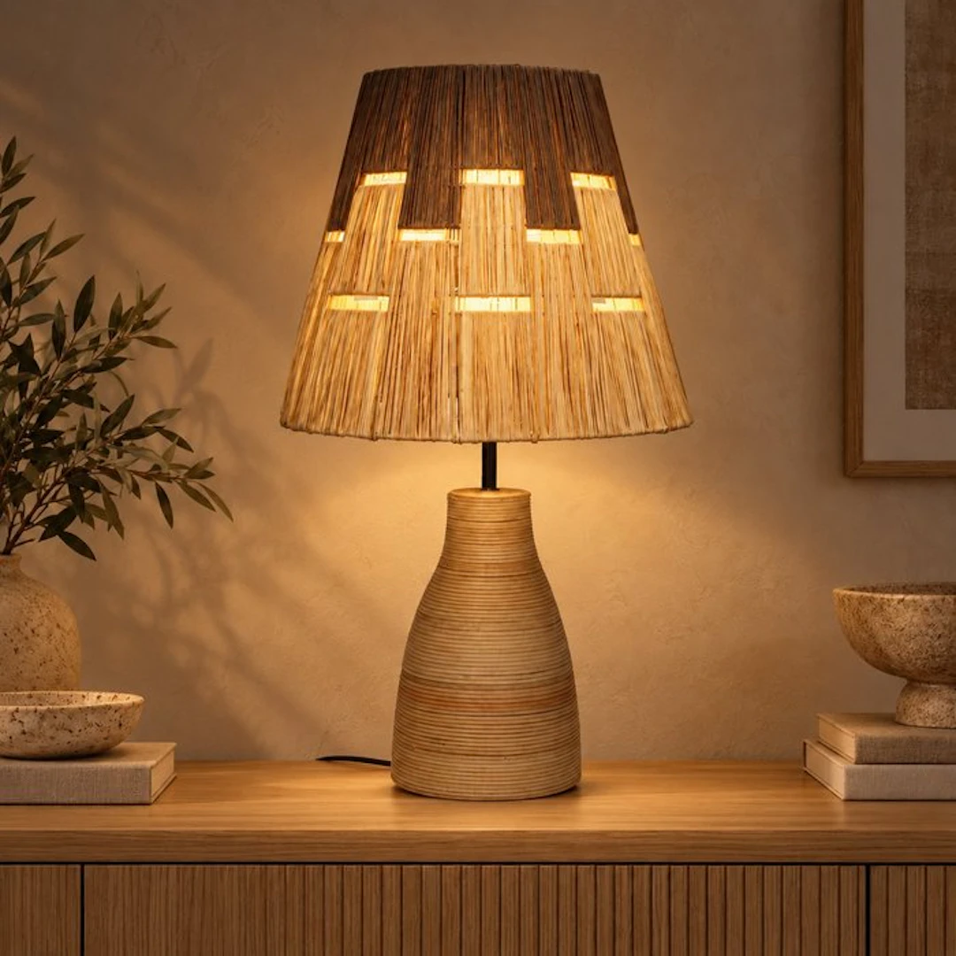 Lamp - Rattan, Bamboo - Coastal