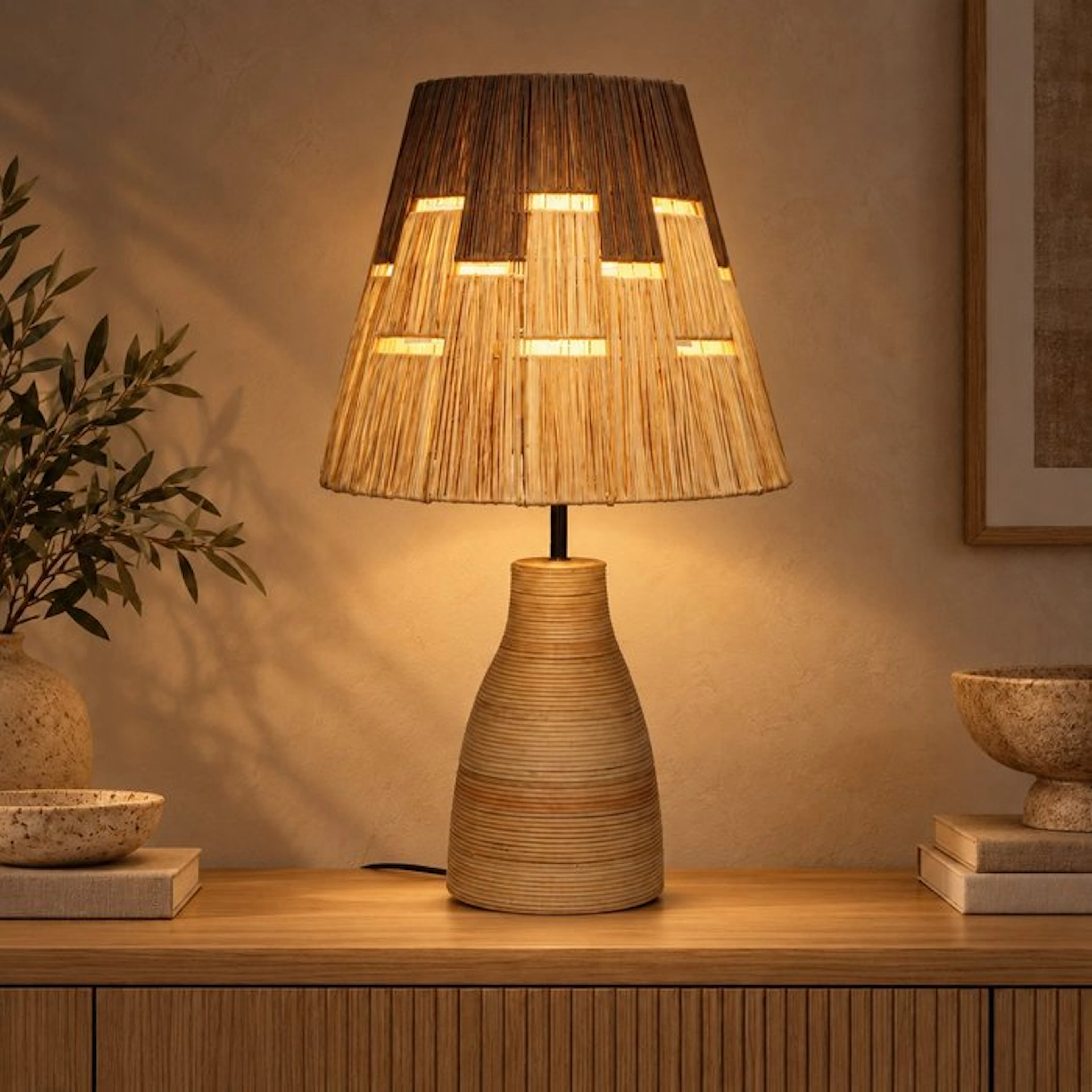 Lamp - Rattan, Bamboo - Coastal