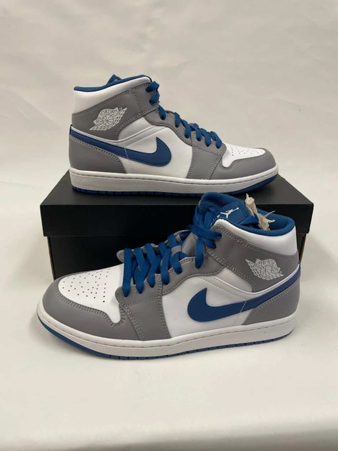 Nike - Air Jordan 1 Mid, True Blue - Sneakers - Size: EU 44.5