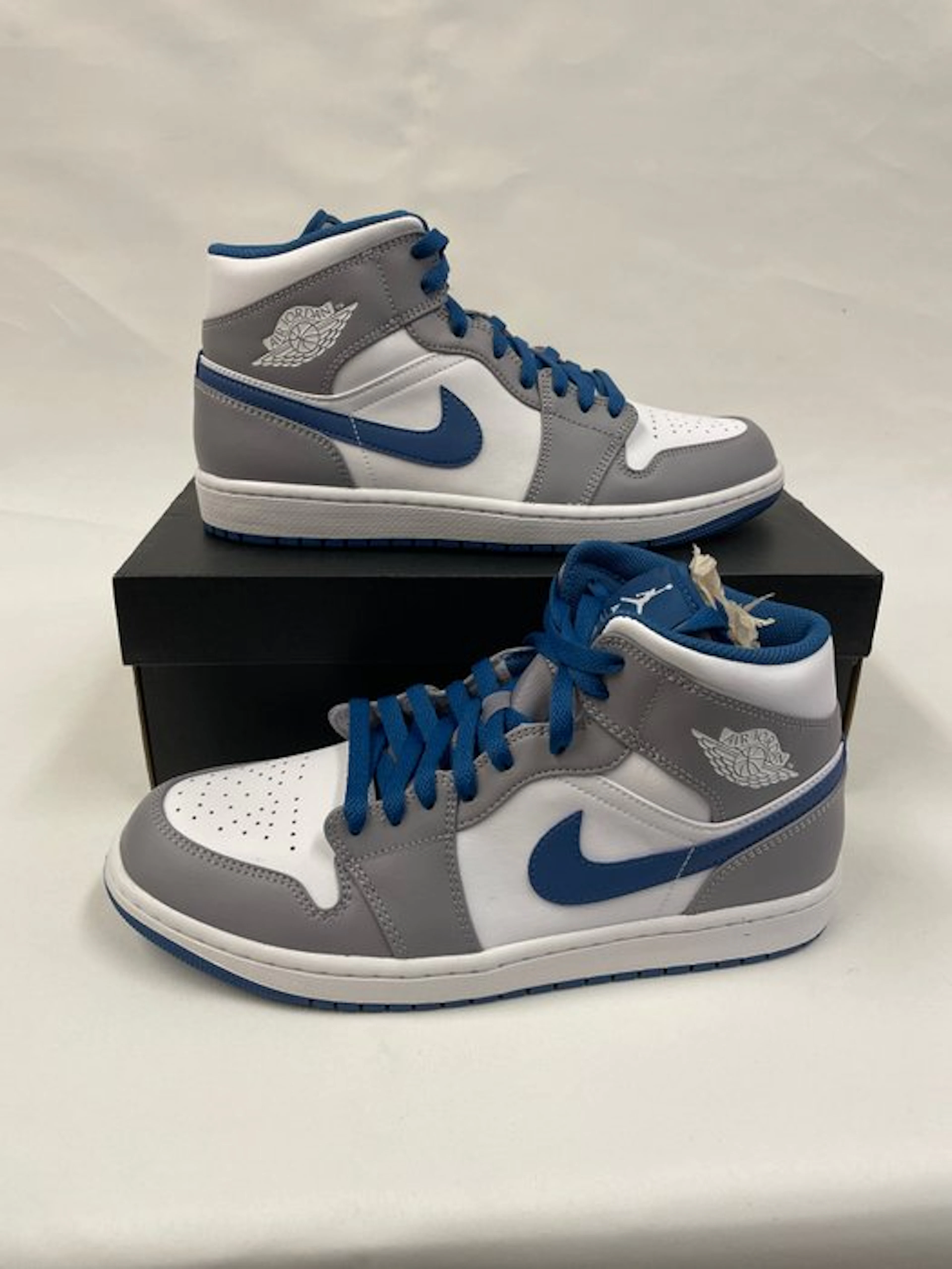 Nike - Air Jordan 1 Mid, True Blue - Sneakers - Size: EU 44.5