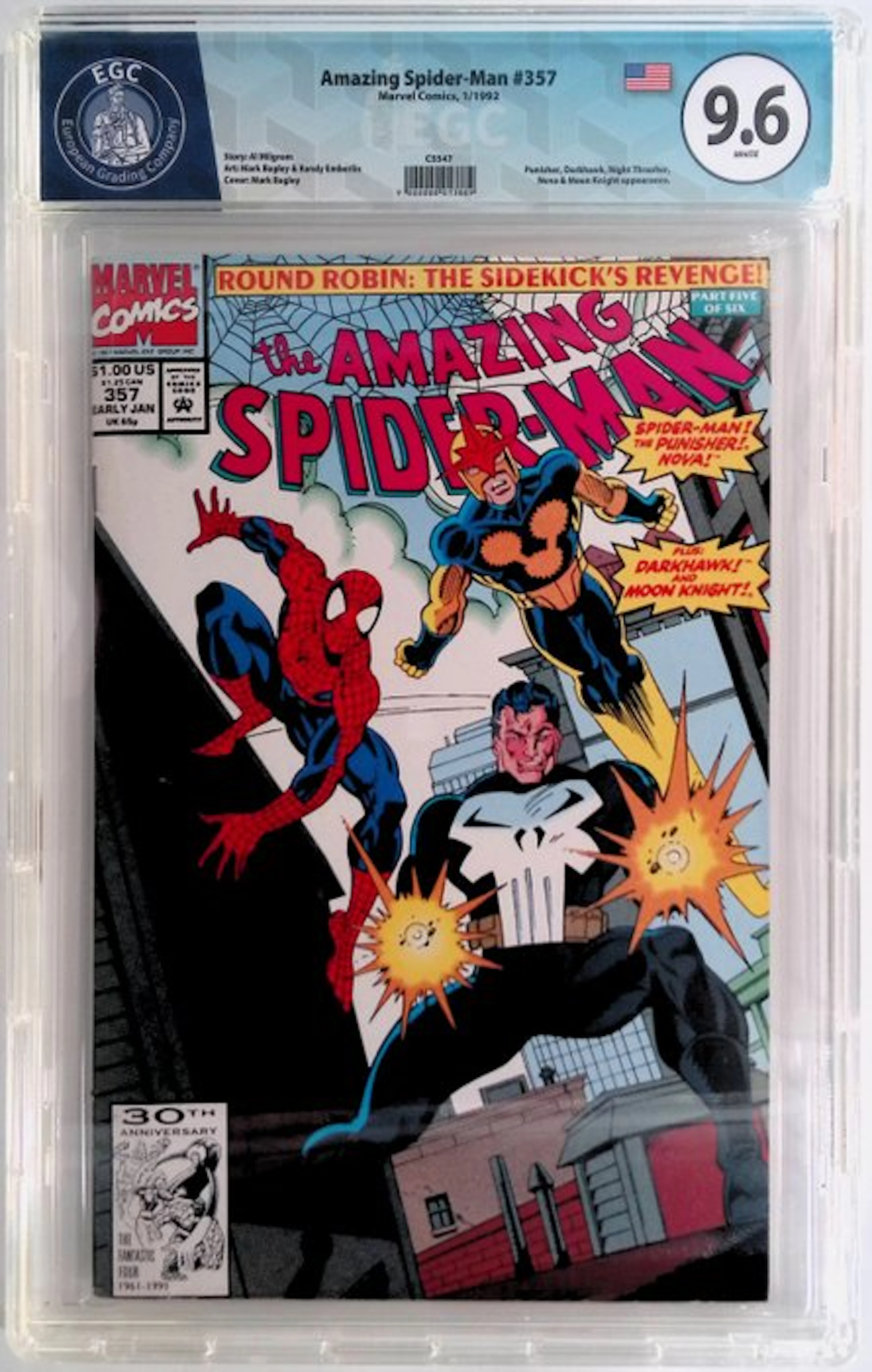Amazing Spider-Man #357 - EGC 9.6 - 1 Graded comic - First edition - 1992