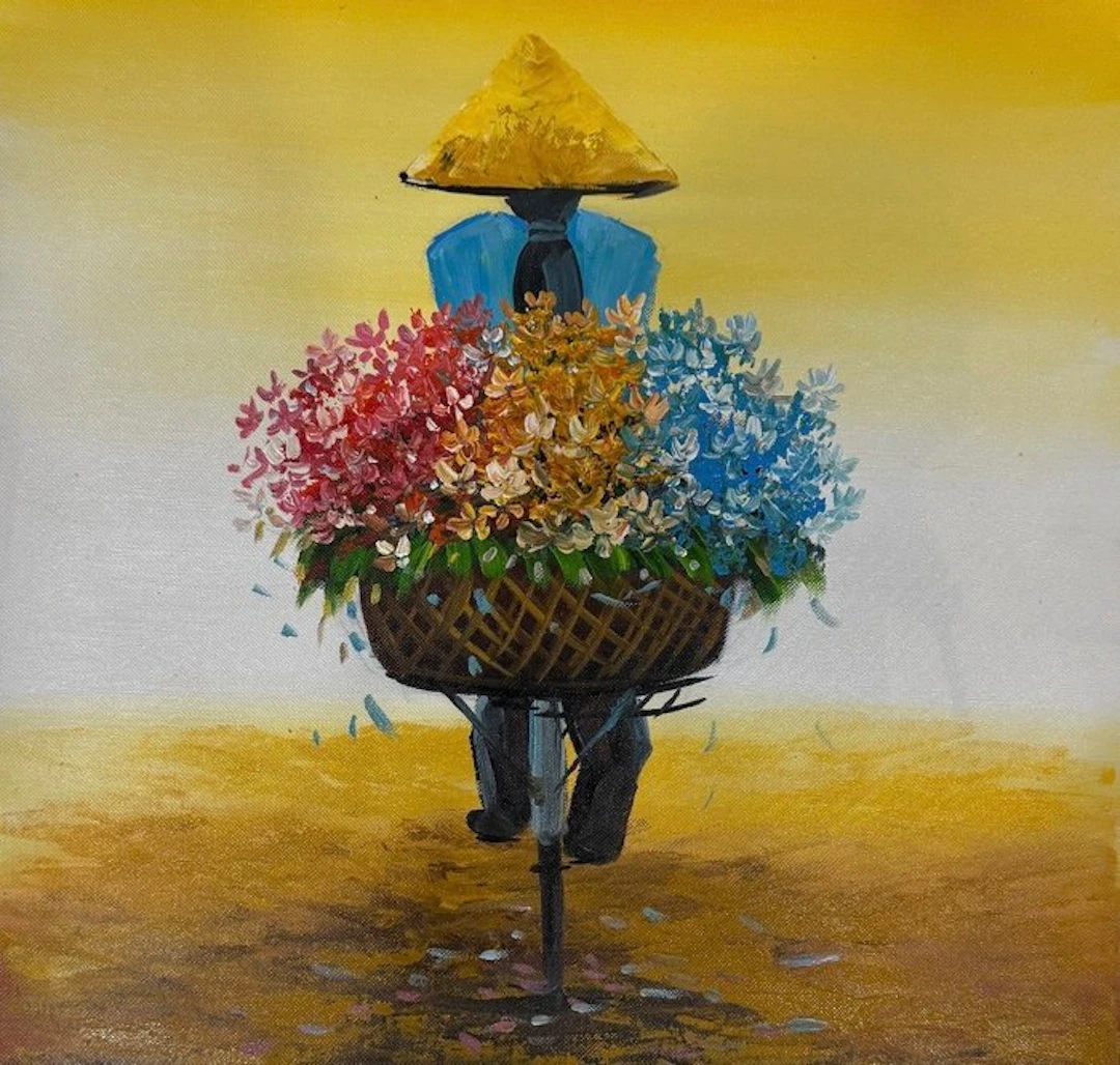 Hung Richard (1966) - Le panier fleuri ↑40 →40 cm → No Reserve ✓