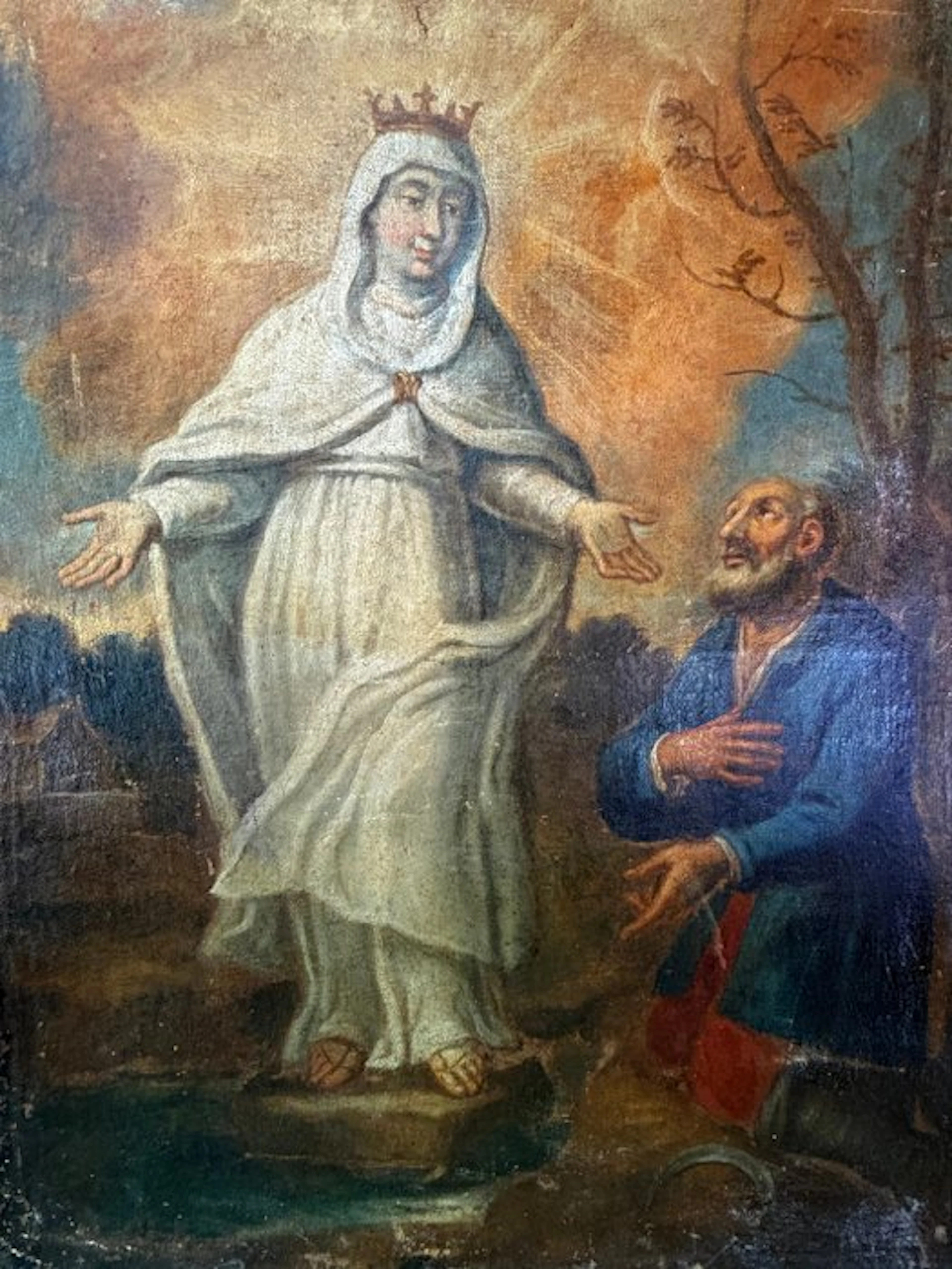 Italian school (XVIII) - Apparizione della Vergine al Devoto con Falce