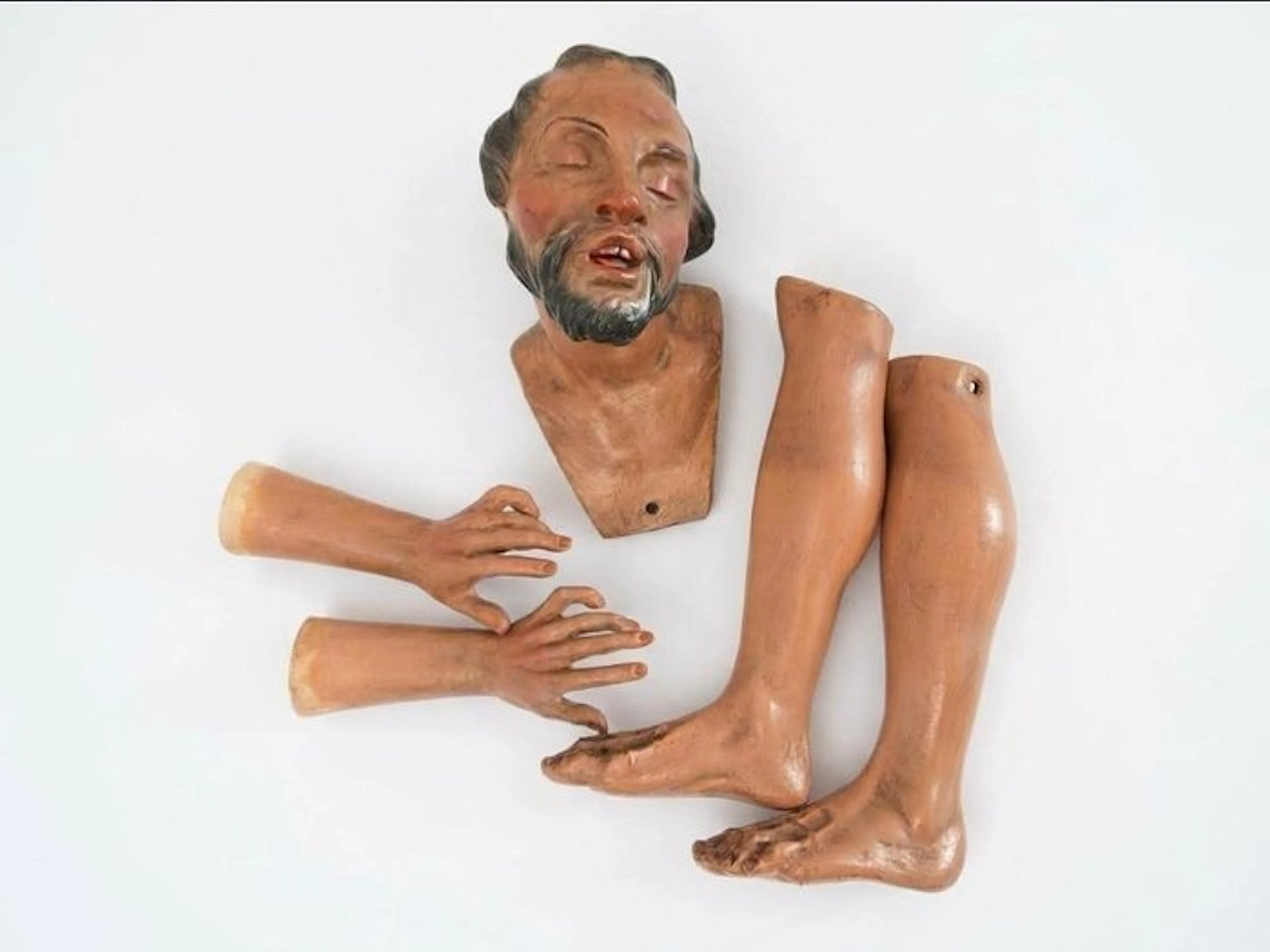 Figurine - Pastore presepio napoletano - Terracotta, Wood