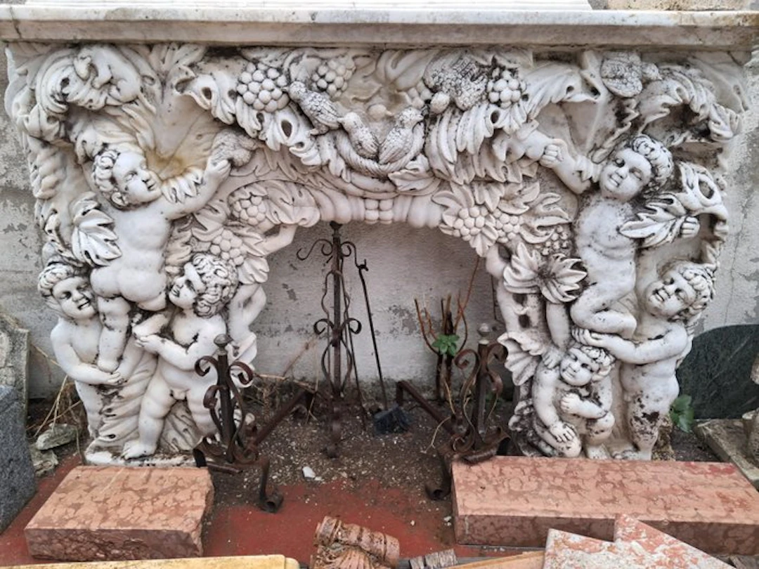 Chimneypiece - Stile Barocco - 20th century - fireplace mantel