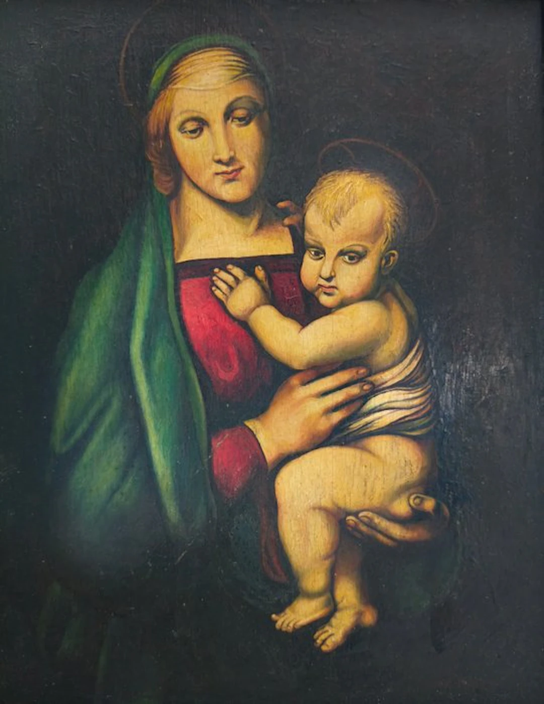 Scuola Italiana (XIX), Da Raffaello - Madonna del Granduca